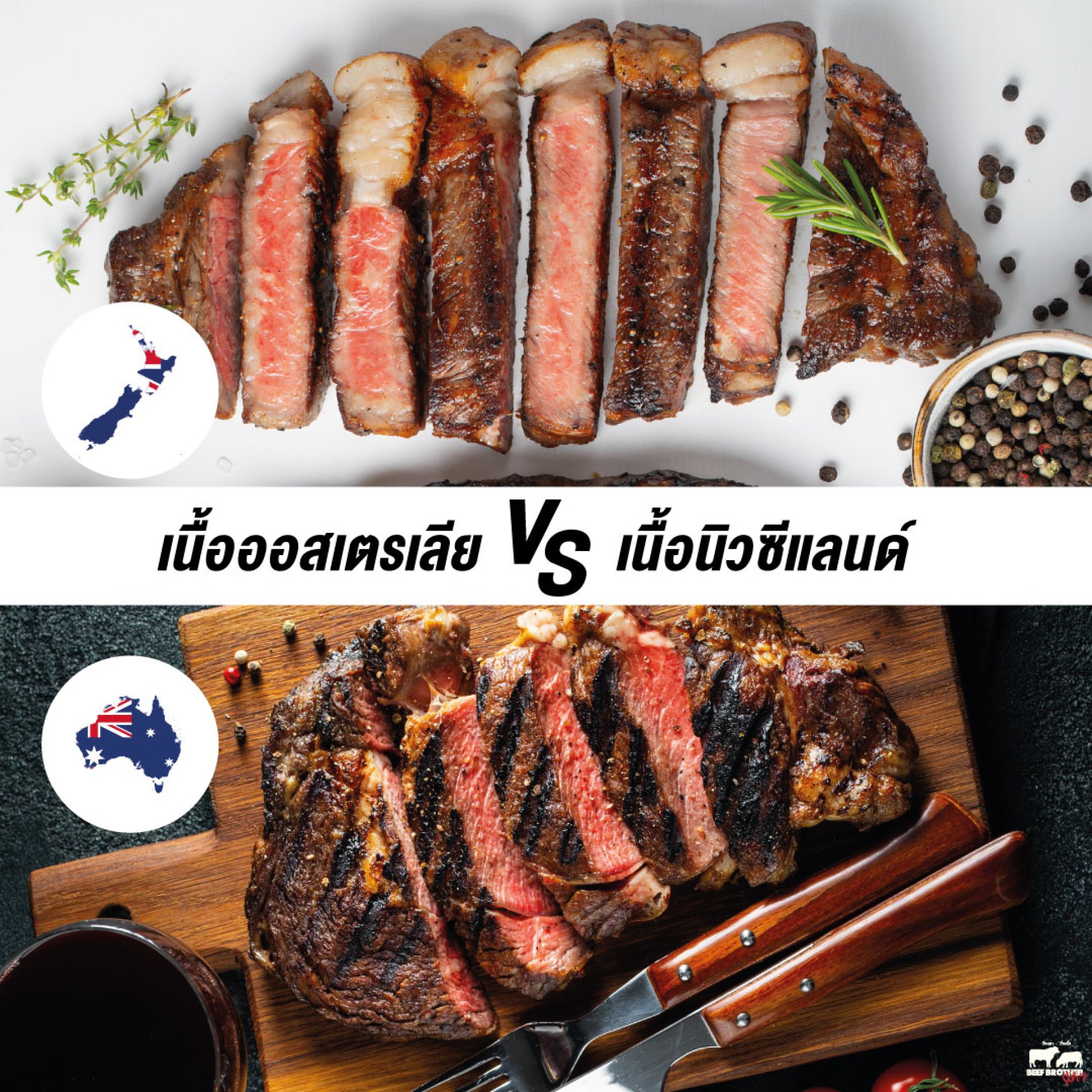 เนื้อนิวซีแลนด์แตกต่างกับเนื้อออสเตรเลียอย่างไร เนื้อนิวซีแลนด์แตกต่างกับเนื้อออสเตรเลียอย่างไร