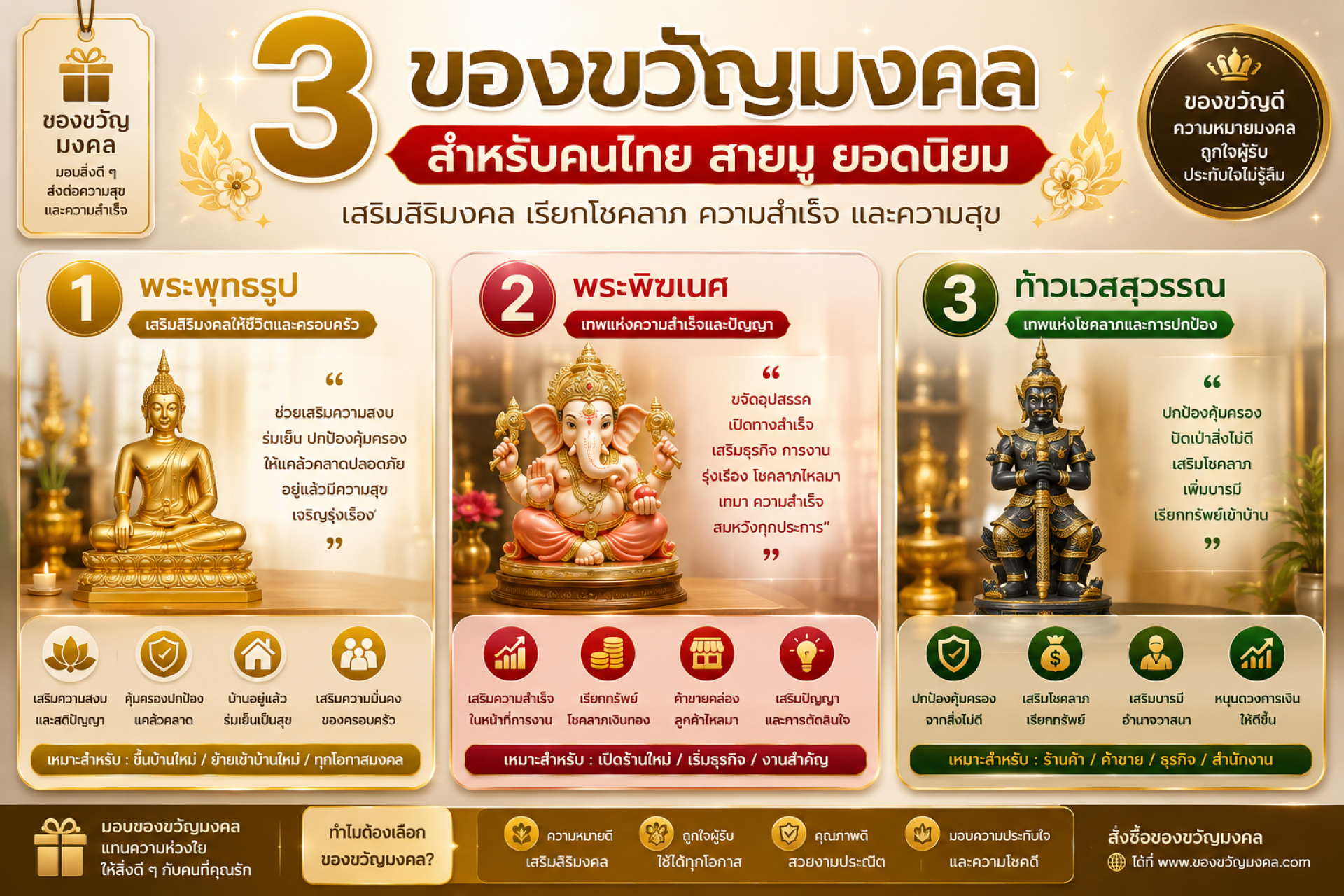 รวม 3 ของขวัญมงคลเสริมโชคลาภ เหมาะสำหรับคนไทย รวม 3 ของขวัญมงคลเสริมโชคลาภ เหมาะสำหรับคนไทย