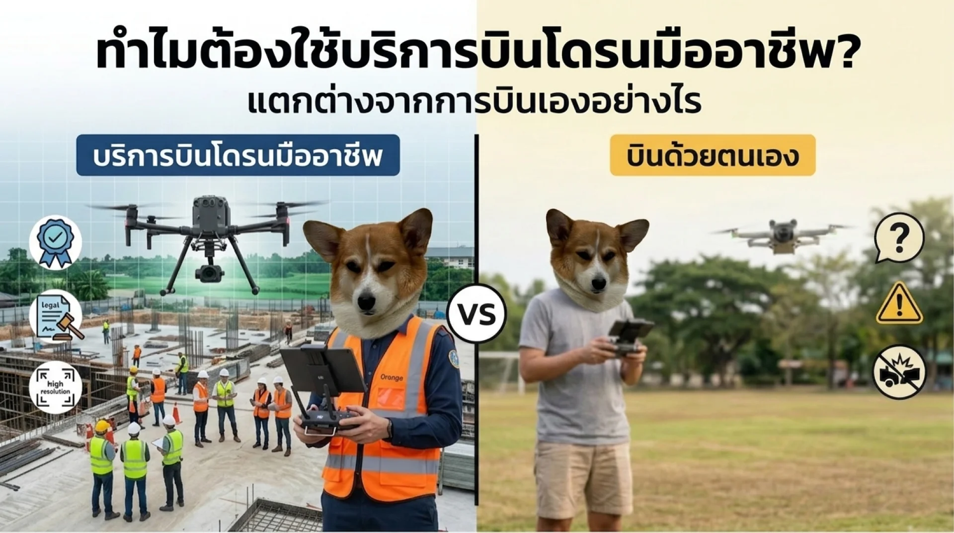 ทำไมต้องใช้บริการบินโดรน ทำไมต้องใช้บริการบินโดรน