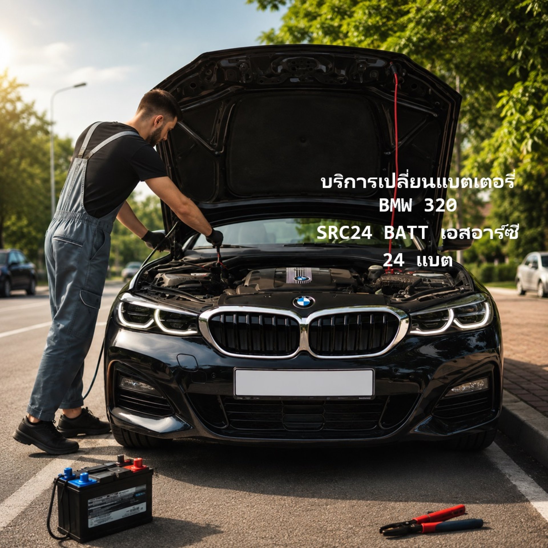 บริการเปลี่ยนแบตเตอรี่ BMW 320 พร้อมรีจิสเตอร์แบตลูกใหม่ บริการเปลี่ยนแบตเตอรี่ BMW 320 พร้อมรีจิสเตอร์แบตลูกใหม่