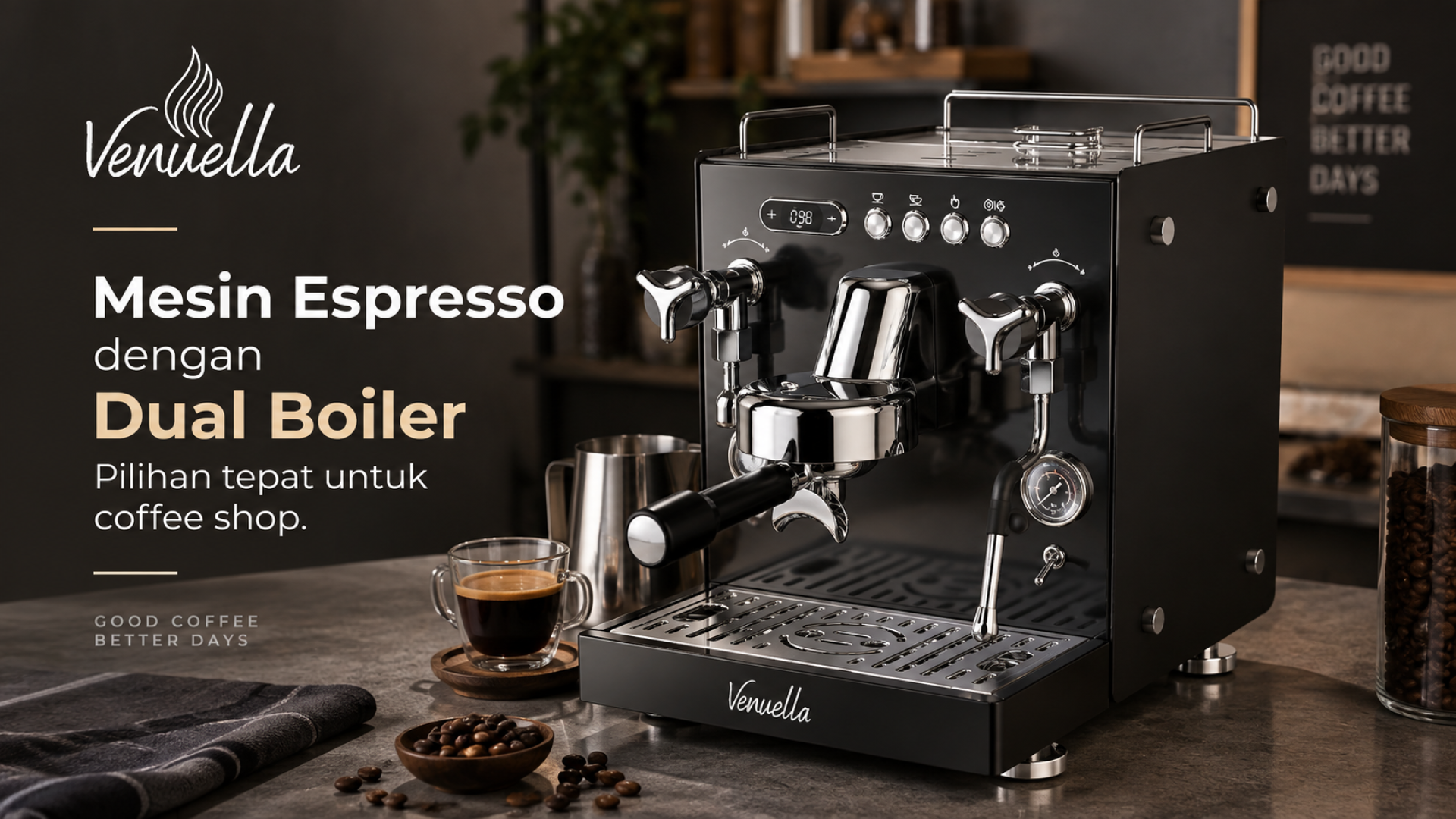 Mesin Espresso dengan Dual Boiler untuk Coffee Shop Mesin Espresso dengan Dual Boiler untuk Coffee Shop