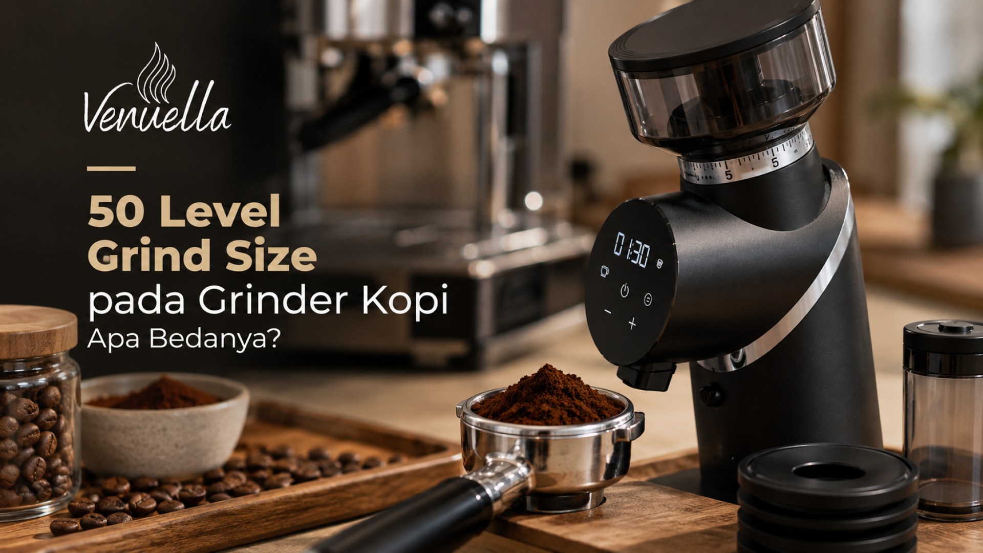 50 Level Grind Size pada Grinder Kopi 50 Level Grind Size pada Grinder Kopi