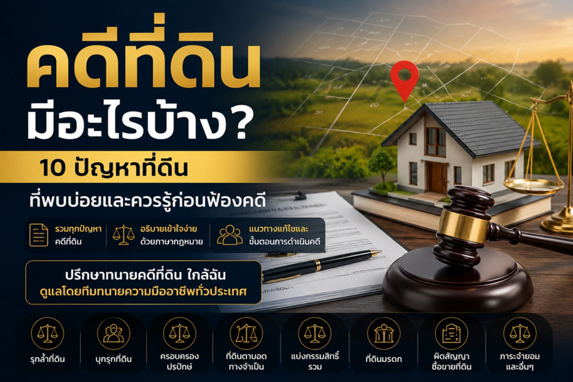 คดีที่ดิน มีปัญหาอะไรบ้าง 10 คำถาม คดีที่ดิน มีปัญหาอะไรบ้าง 10 คำถาม