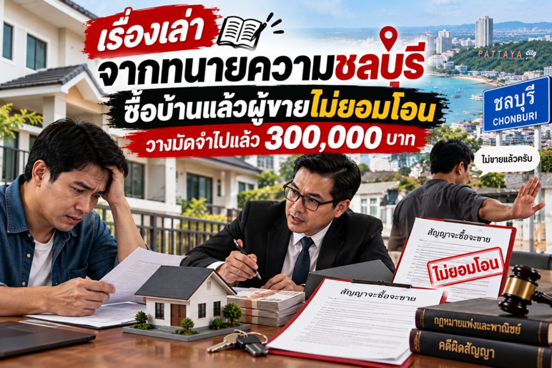 เรื่องเล่าจากทนายความชลบุรี: ซื้อบ้านแล้วผู้ขายไม่ยอมโอน เรื่องเล่าจากทนายความชลบุรี: ซื้อบ้านแล้วผู้ขายไม่ยอมโอน