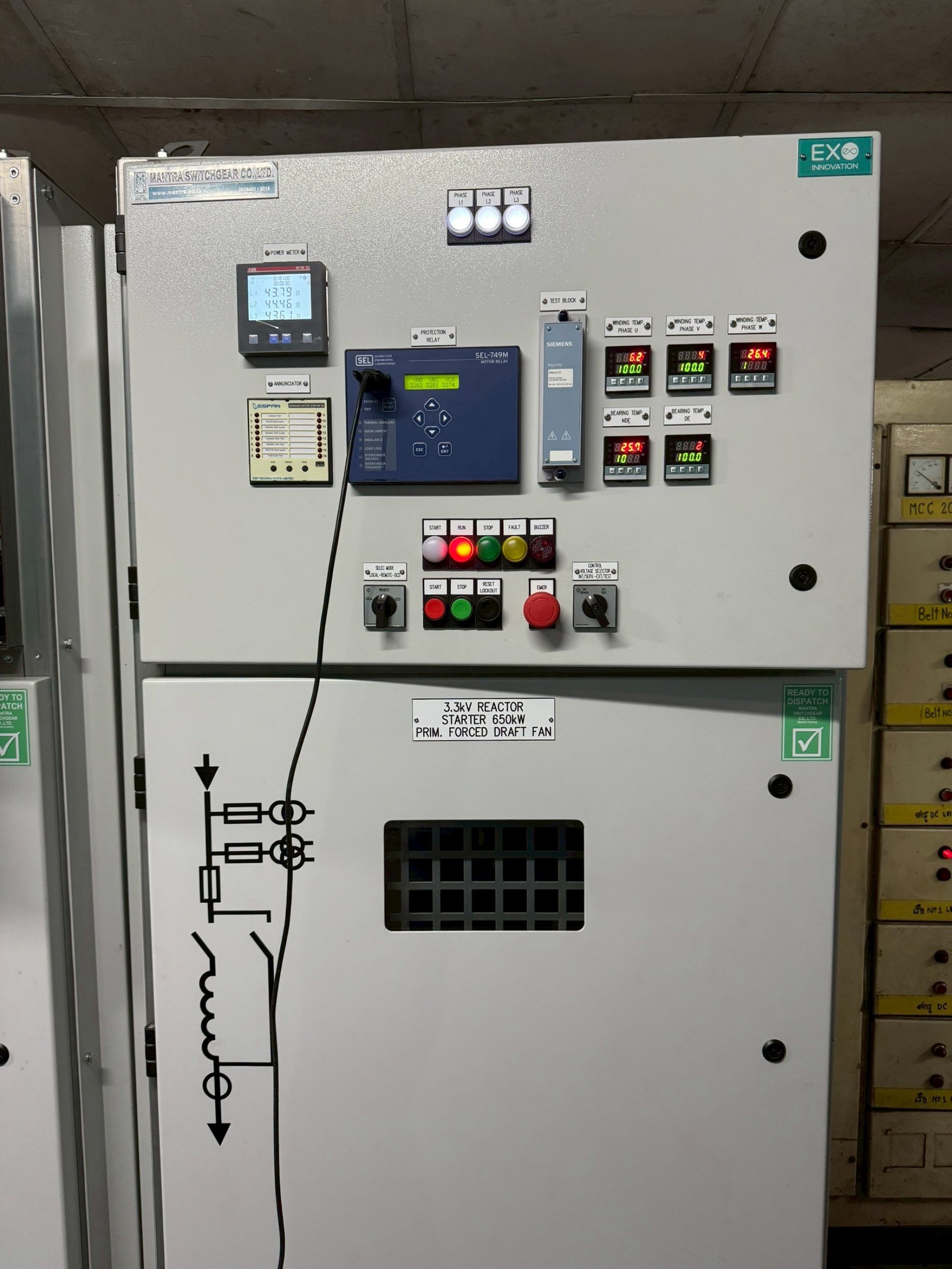 Reactor Starter Panel for IDF Motor