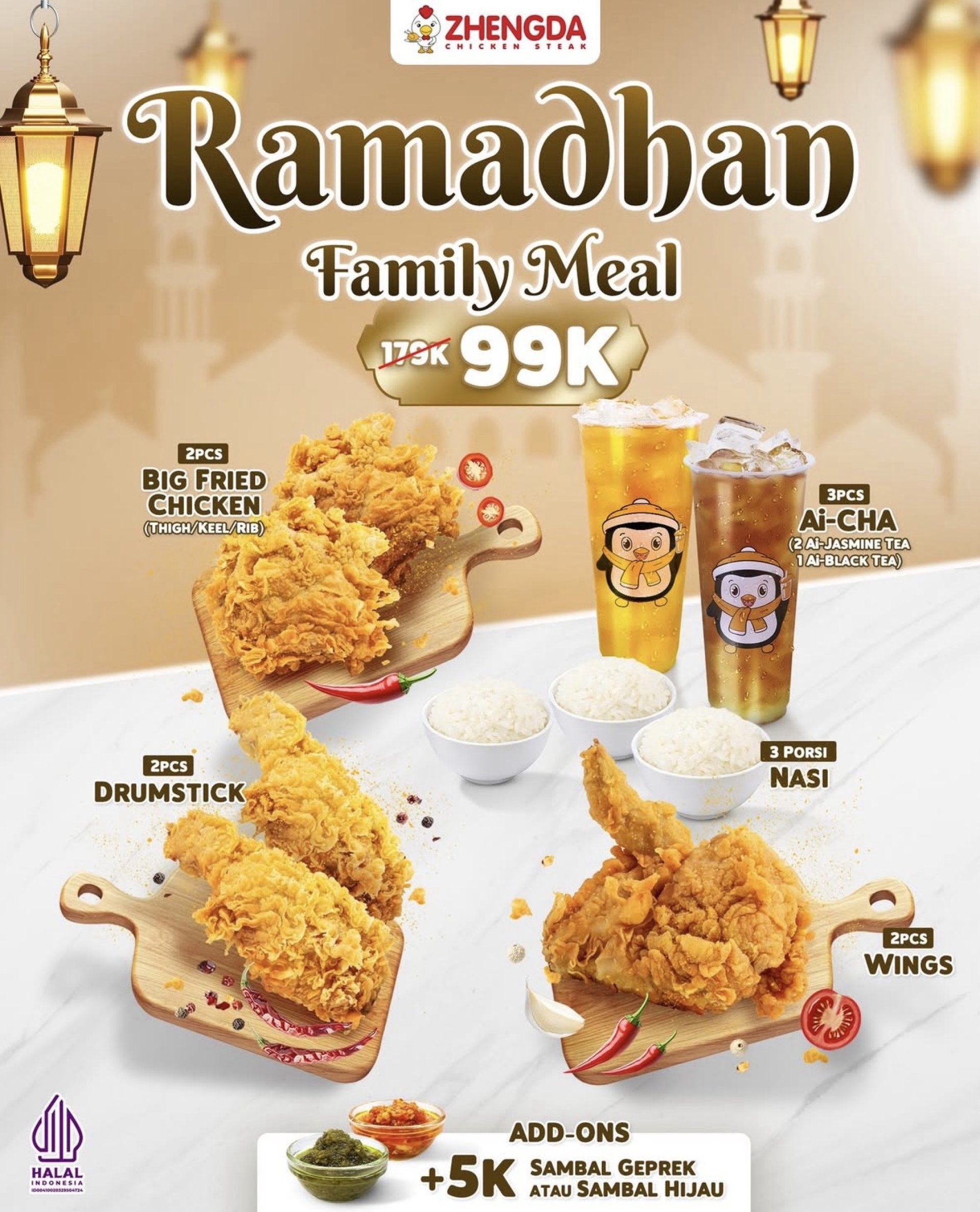 Zhengda Ramadhan Promo: Family Meal Chicken + Drinks 99K