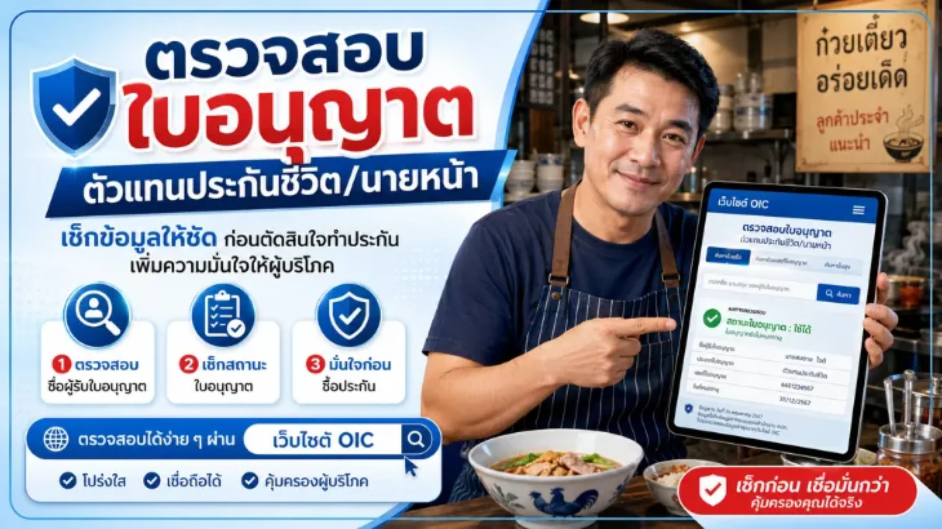 ตรวจใบอนุญาตตัวแทนประกันชีวิต ตรวจใบอนุญาตตัวแทนประกันชีวิต