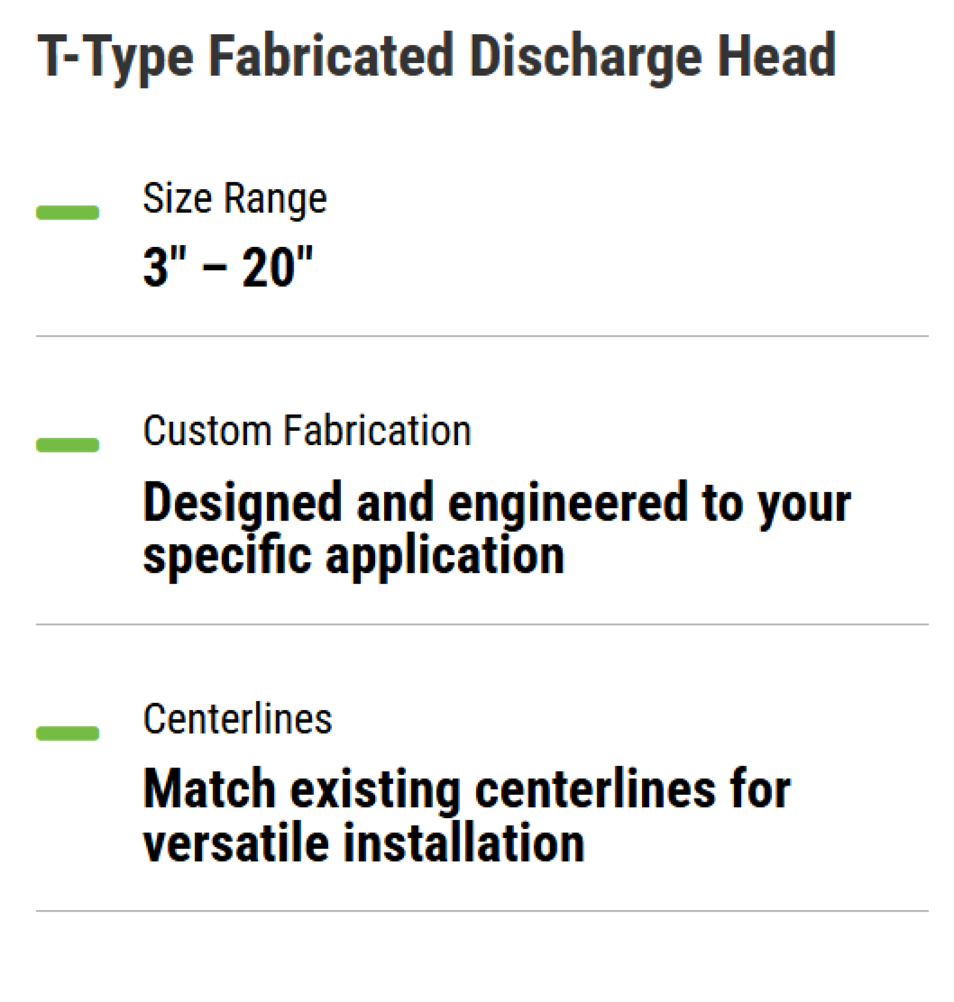 T-Type Fabricated Discharge Head