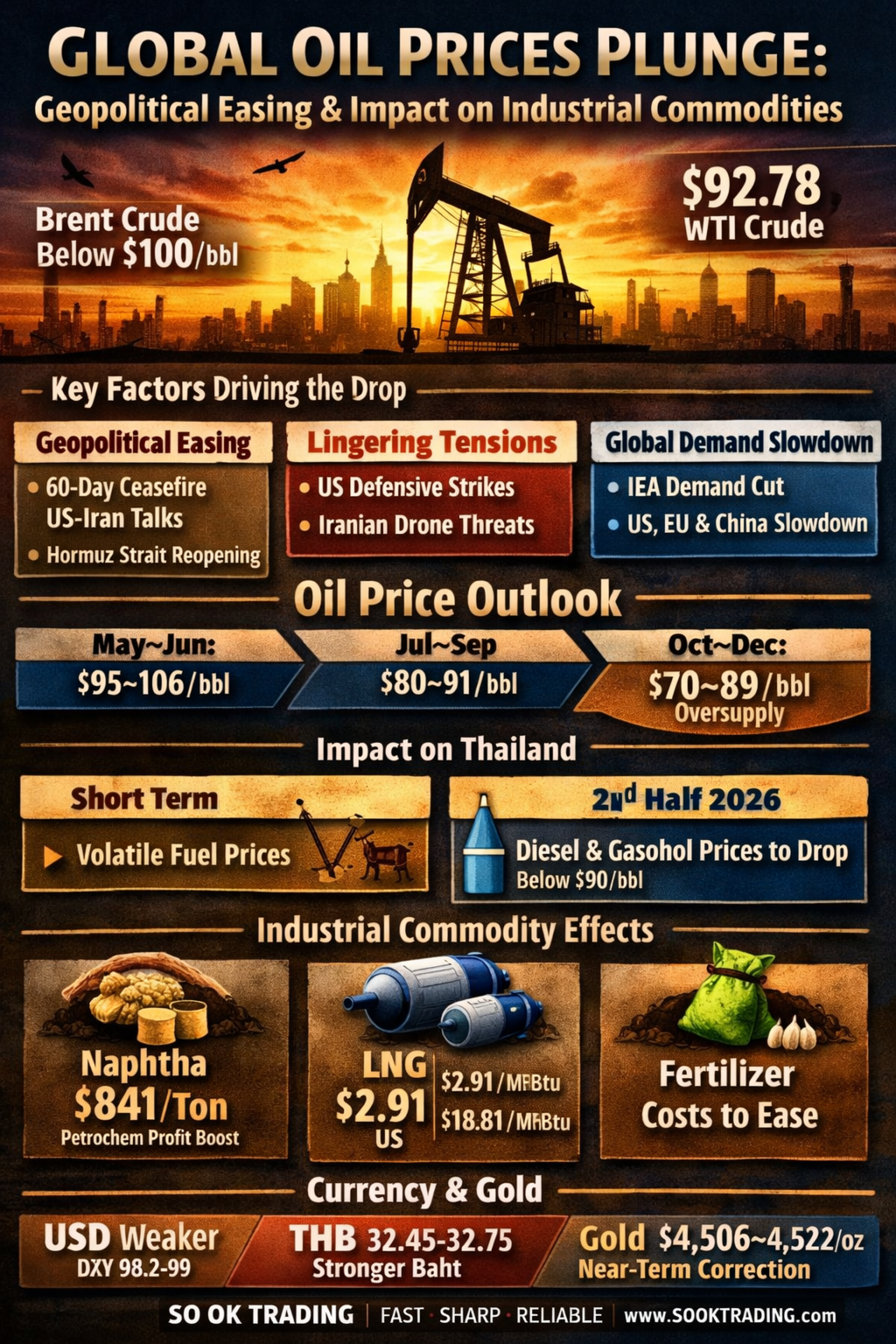Global Crude Oil Plunge –Impact on Industrial Commodities