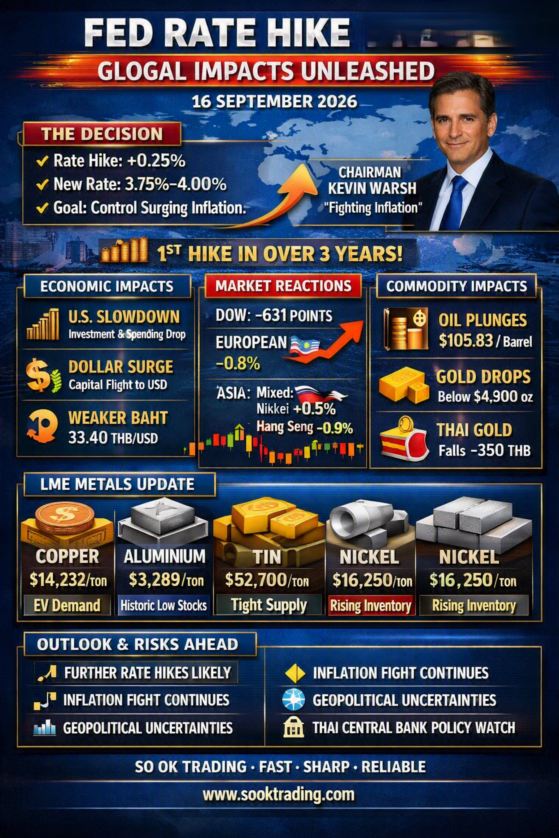 Fed Raises Interest Rate 0.25% — Global Shock, Thai Impact