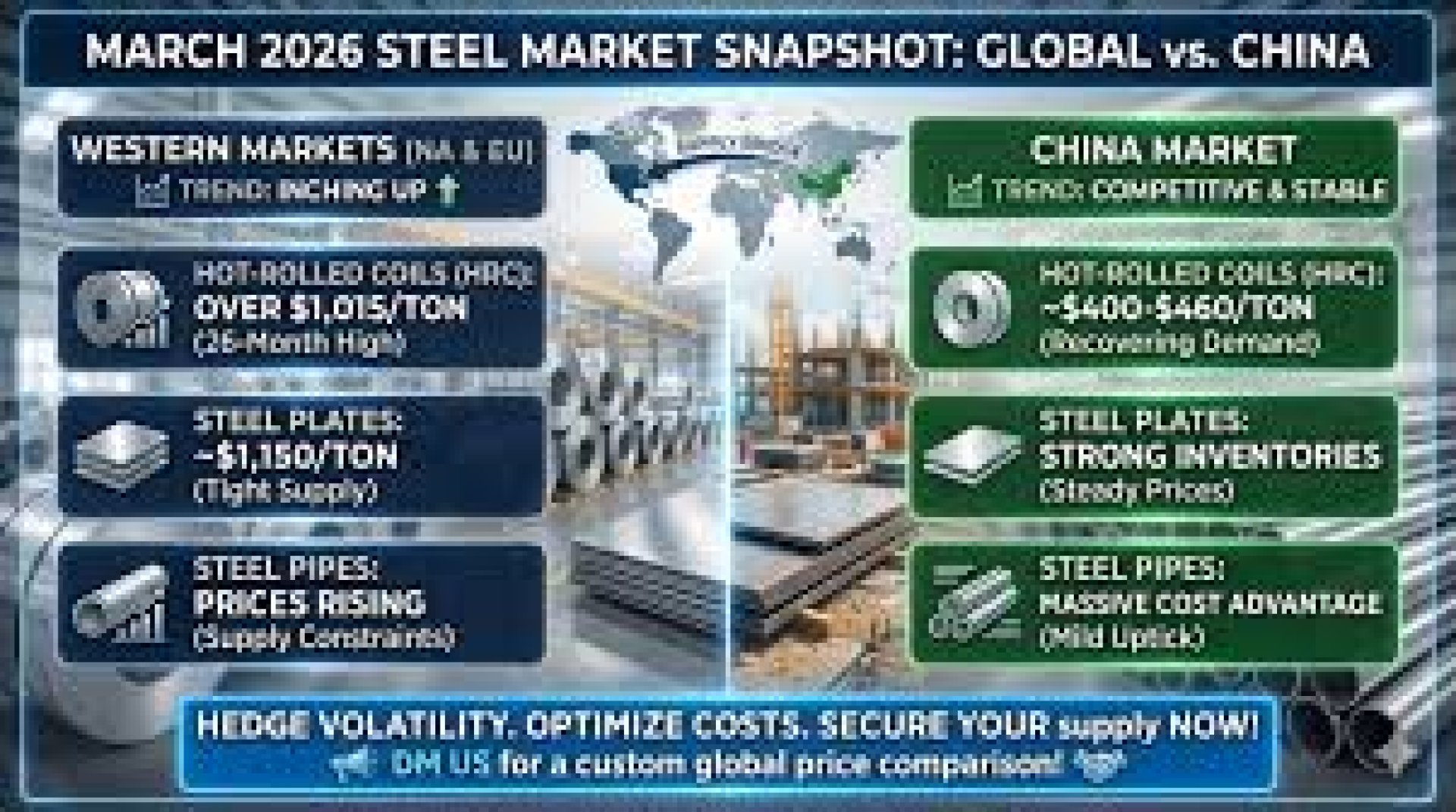 Steel Prices Outlook 2026: Global Market Pressures from Wars