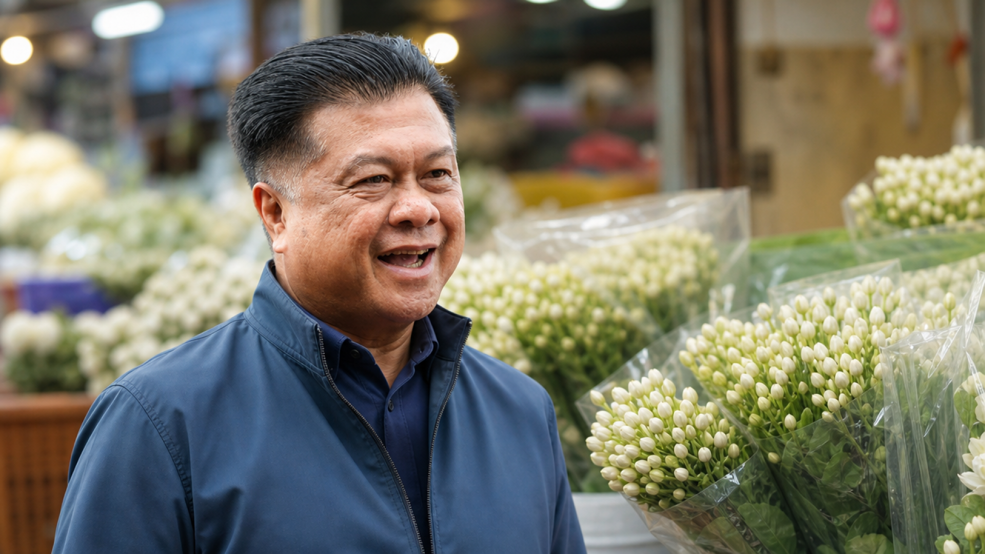 จิรวุฒิเผยฝนชุก-อากาศเย็นกดมะลิออกดอกน้อย ดันราคาวันแม่แตะ 1,000 บาทต่อลิตร จิรวุฒิเผยฝนชุก-อากาศเย็นกดมะลิออกดอกน้อย ดันราคาวันแม่แตะ 1,000 บาทต่อลิตร