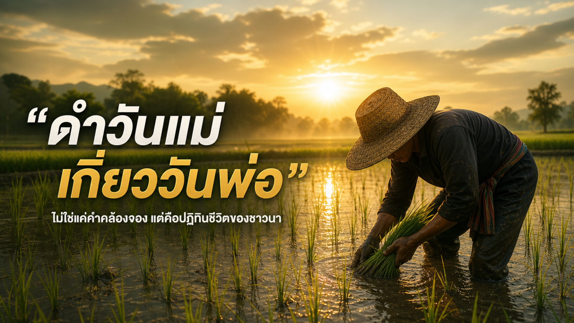 “ดำวันแม่ เกี่ยววันพ่อ” ไม่ใช่แค่คำคล้องจอง แต่คือปฏิทินชีวิตของชาวนา “ดำวันแม่ เกี่ยววันพ่อ” ไม่ใช่แค่คำคล้องจอง แต่คือปฏิทินชีวิตของชาวนา