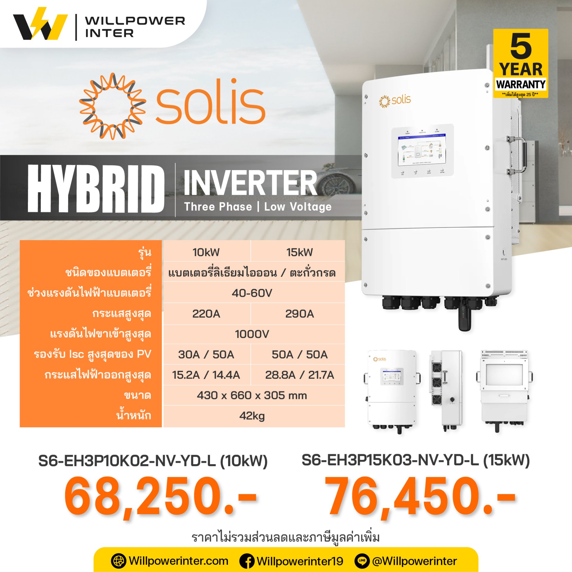 Solis + BYD | โซลูชันโซลาร์ไฮบริดพร้อมแบตเตอรี่