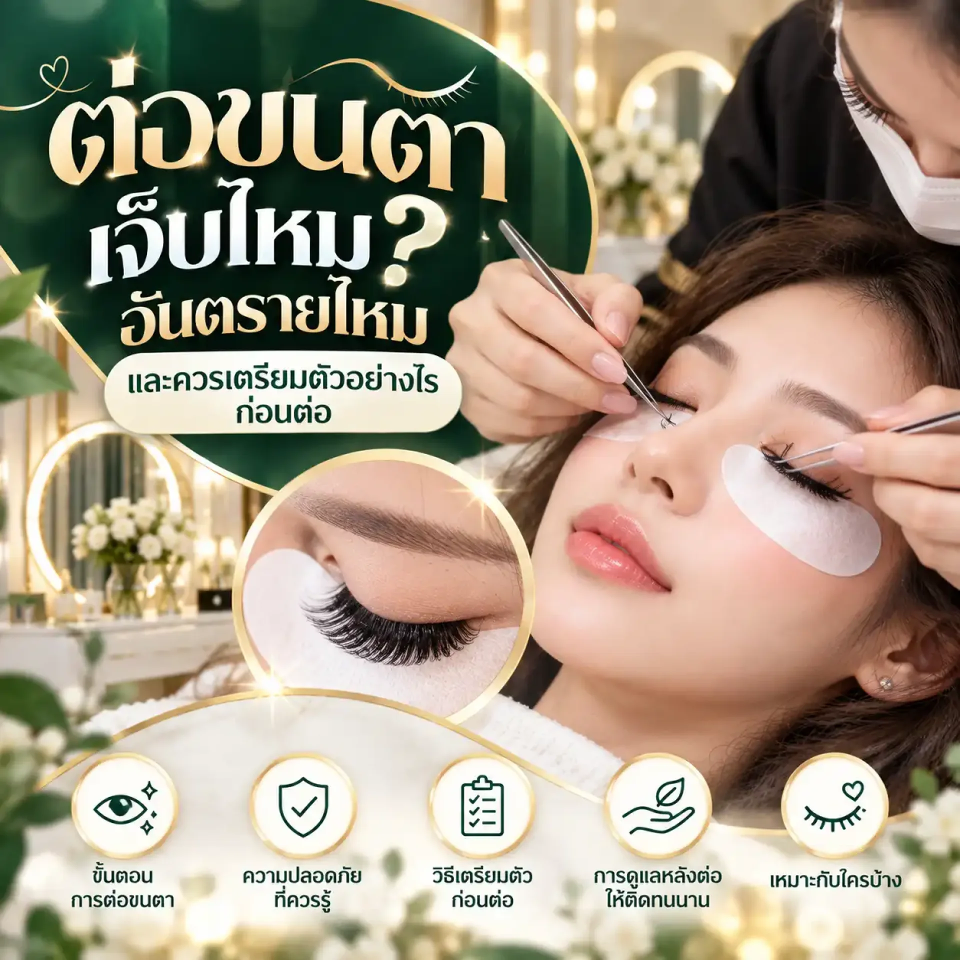 ต่อขนตาเจ็บไหม อันตรายไหม และวิธีเตรียมตัวก่อนต่อขนตา - First Nail Studio ต่อขนตาเจ็บไหม อันตรายไหม และวิธีเตรียมตัวก่อนต่อขนตา - First Nail Studio