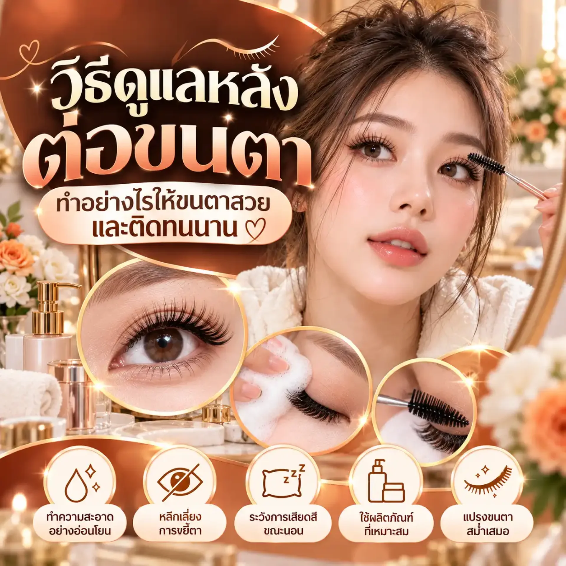 วิธีดูแลหลังต่อขนตา ให้ขนตาสวยเป็นระเบียบและติดทนนาน - First Nail Studio วิธีดูแลหลังต่อขนตา ให้ขนตาสวยเป็นระเบียบและติดทนนาน - First Nail Studio