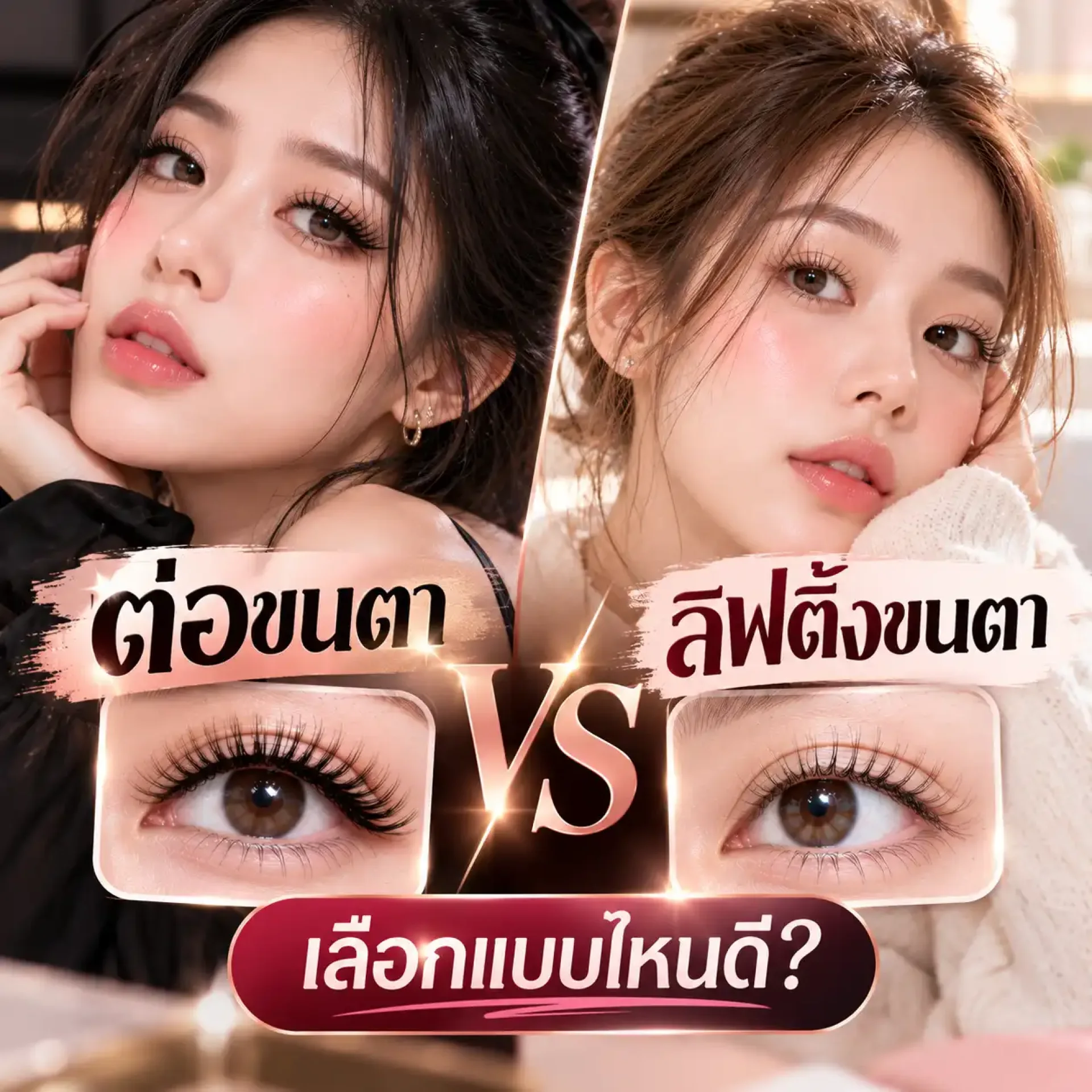 ต่อขนตา vs ลิฟติ้งขนตา เปรียบเทียบและเลือกแบบที่เหมาะกับเรา - First Nail Studio ต่อขนตา vs ลิฟติ้งขนตา เปรียบเทียบและเลือกแบบที่เหมาะกับเรา - First Nail Studio