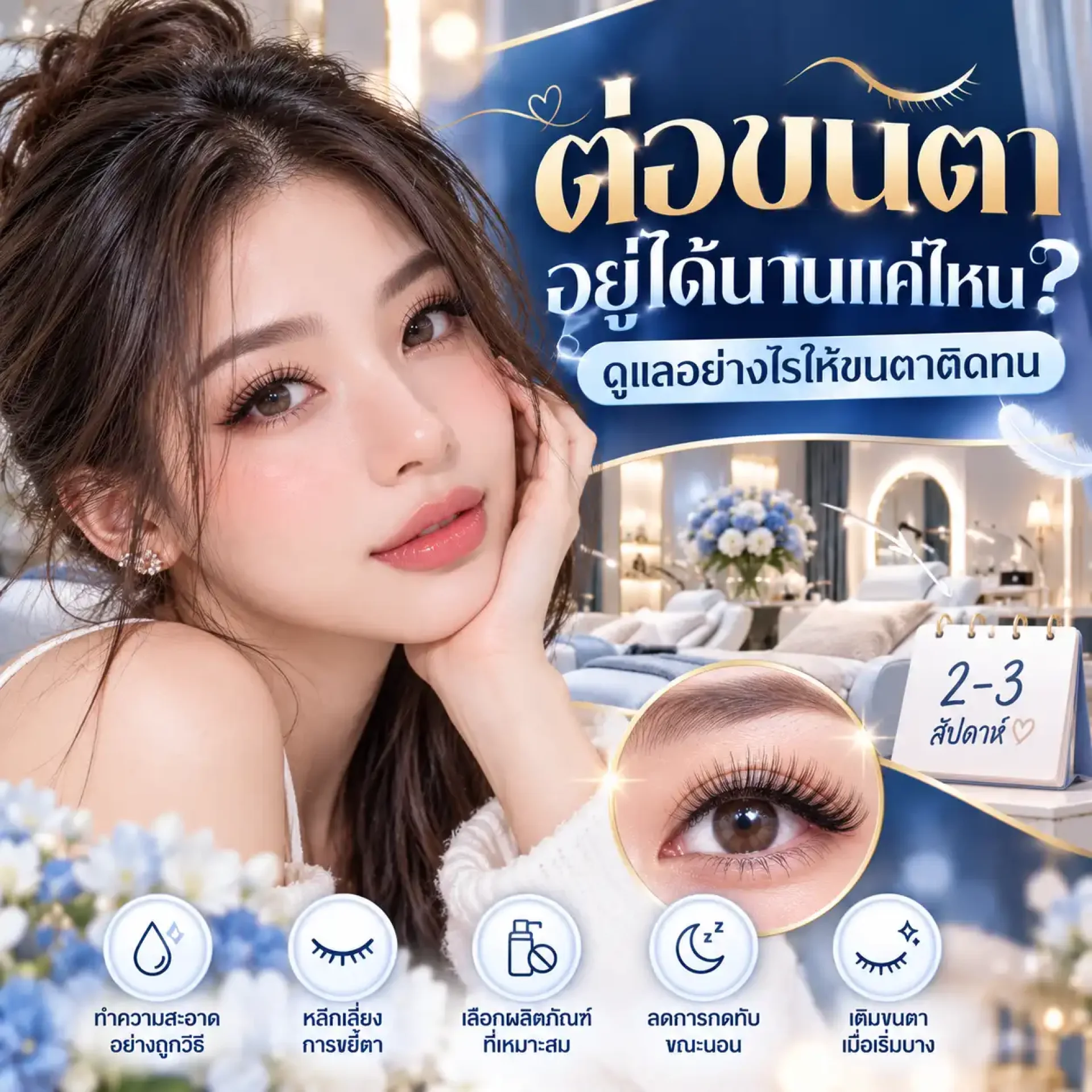 ต่อขนตาอยู่ได้นานแค่ไหน วิธีดูแลให้ขนตาสวยและติดทน - First Nail Studio ต่อขนตาอยู่ได้นานแค่ไหน วิธีดูแลให้ขนตาสวยและติดทน - First Nail Studio