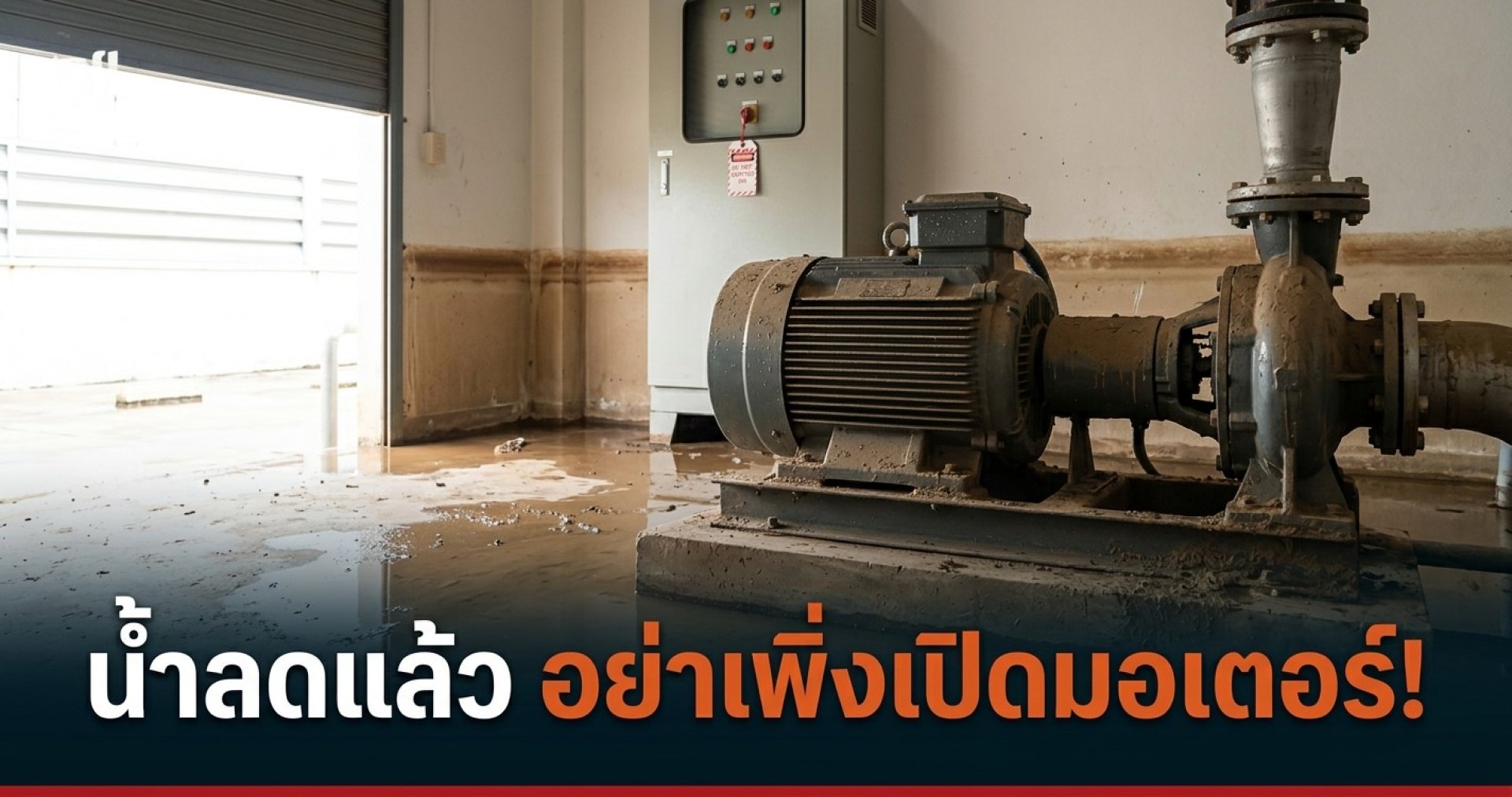 มอเตอร์จมน้ำ ห้ามเปิดทันที มอเตอร์จมน้ำ ห้ามเปิดทันที