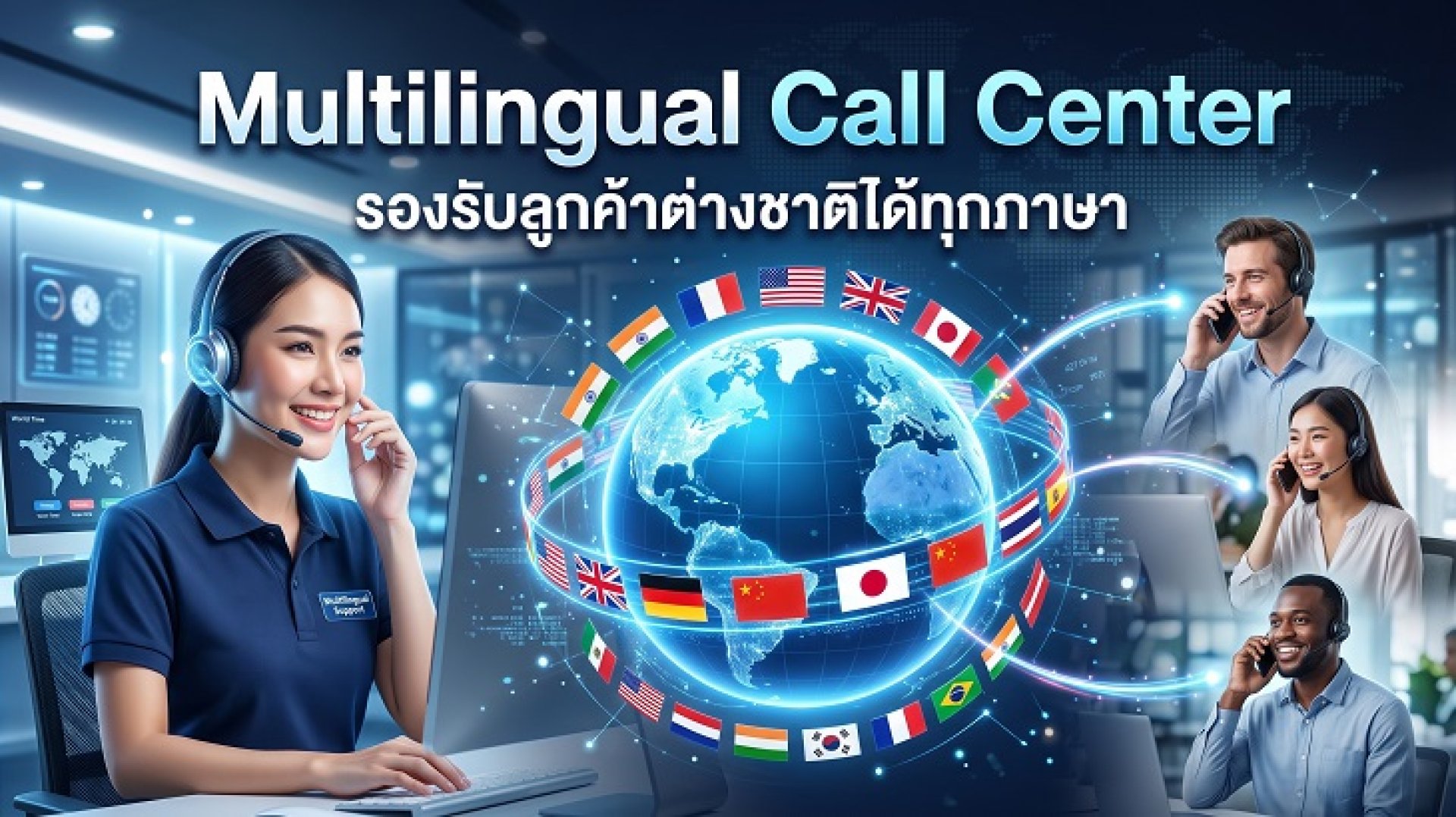 บริการ Call Center หลายภาษารองรับลูกค้าต่างชาติสำหรับธุรกิจข้ามพรมแดน บริการ Call Center หลายภาษารองรับลูกค้าต่างชาติสำหรับธุรกิจข้ามพรมแดน