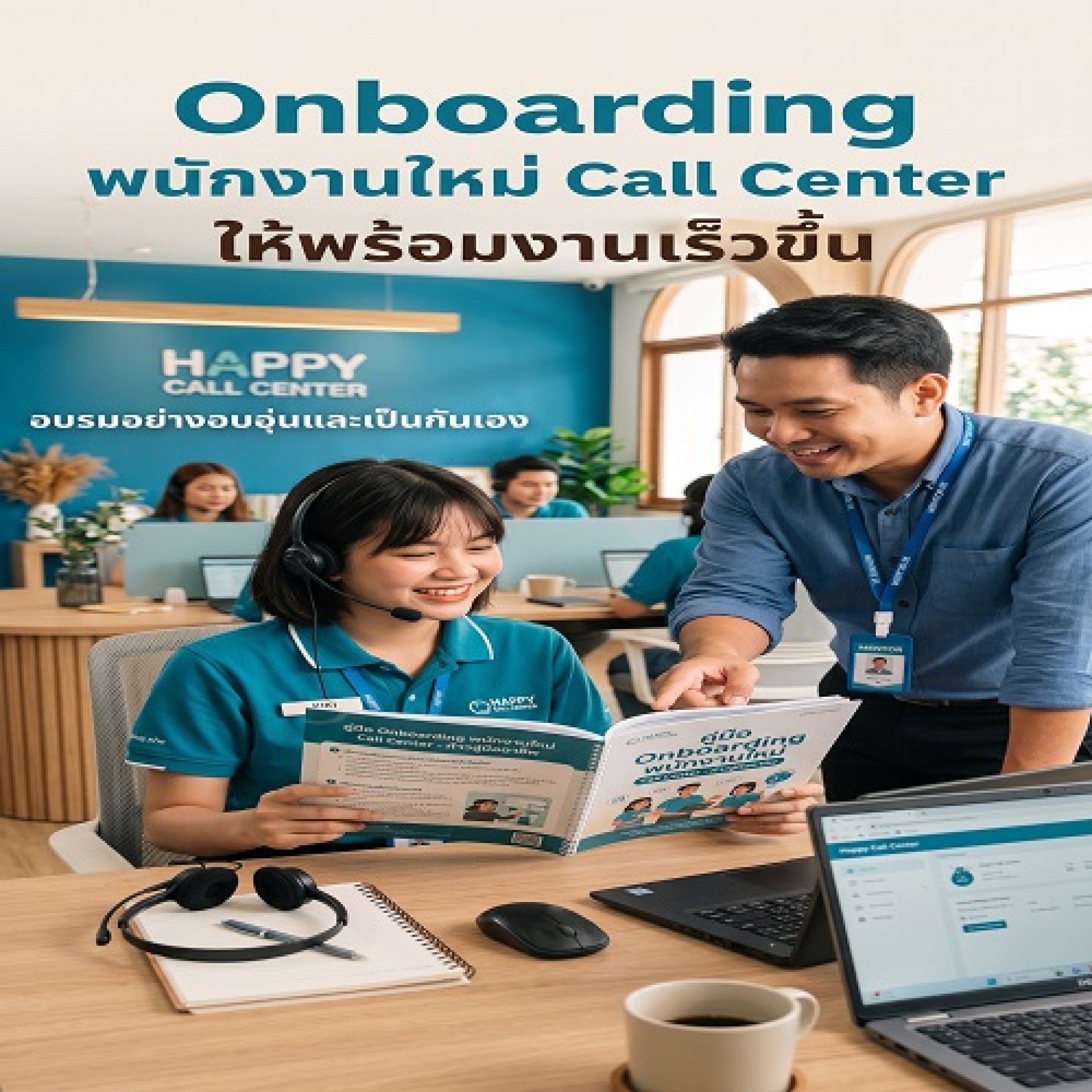 การอบรม Onboarding พนักงานใหม่ Call Center ให้พร้อมทำงานอย่างมั่นใจ การอบรม Onboarding พนักงานใหม่ Call Center ให้พร้อมทำงานอย่างมั่นใจ