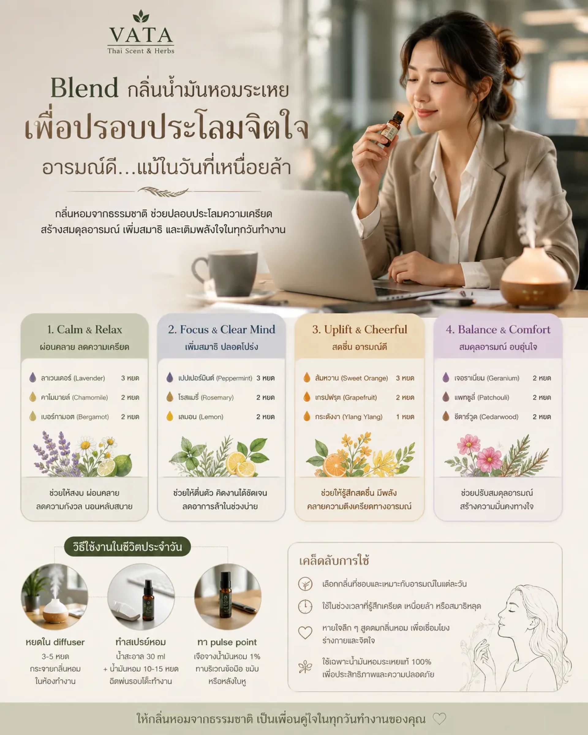 สูตรการ Blend Essential Oil สูตรการ Blend Essential Oil