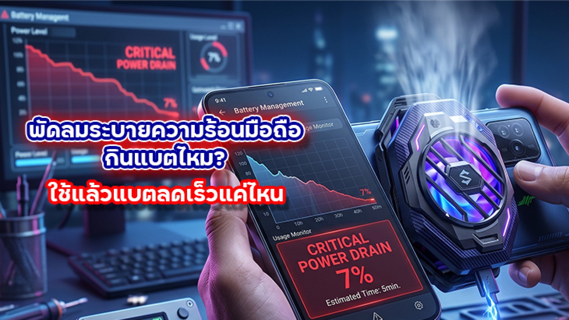 พัดลมระบายความร้อนมือถือกินแบตไหม_ใช้แล้วแบตลดเร็วแค่ไหน พัดลมระบายความร้อนมือถือกินแบตไหม_ใช้แล้วแบตลดเร็วแค่ไหน
