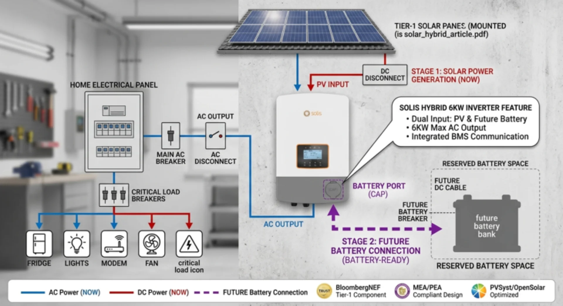 ระบบโซล่าเซลล์ไฮบริดที่ต่อแบตเตอรี่ภายหลัง (Battery-Ready System) ระบบโซล่าเซลล์ไฮบริดที่ต่อแบตเตอรี่ภายหลัง (Battery-Ready System)