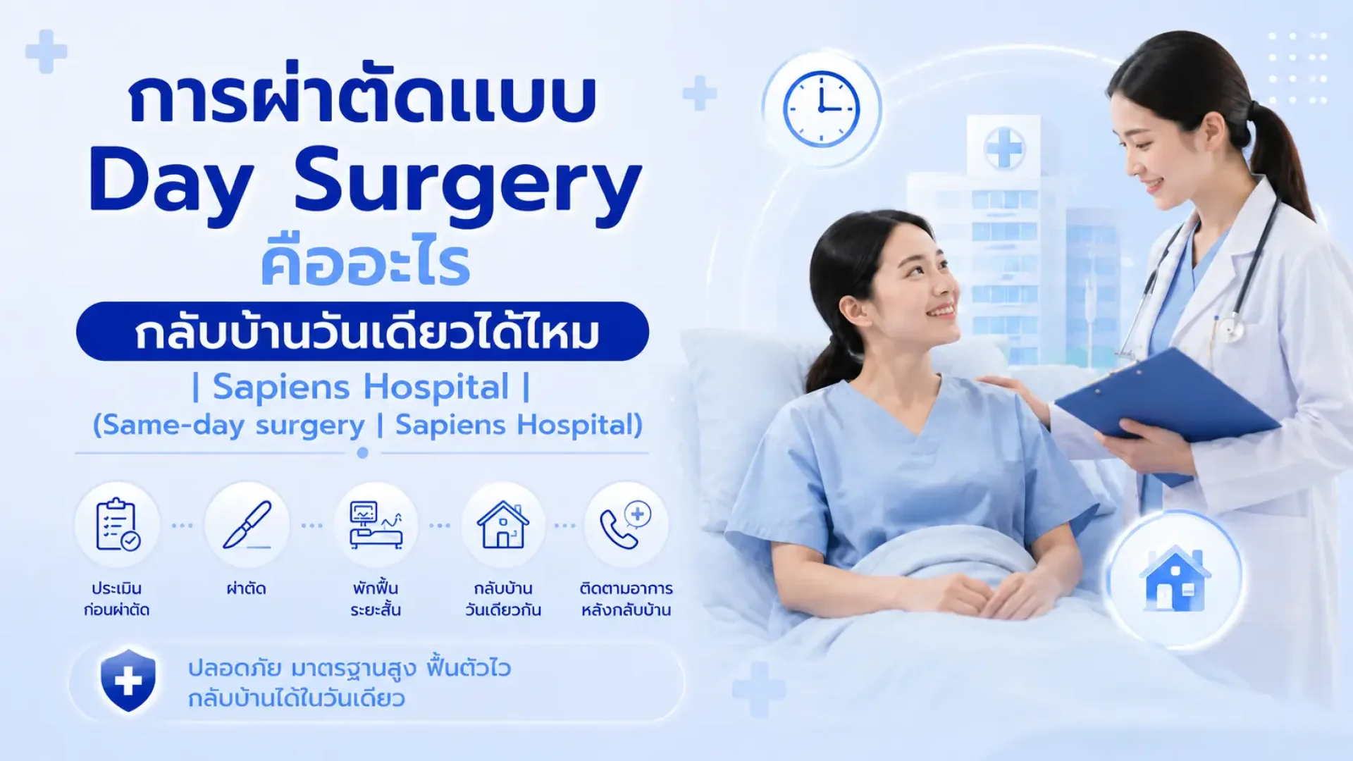 ผ่าตัด, Day surgery, วันเดียวกลับ, ซเปี้ยนซ์, sapiens, อายุรกรรม ผ่าตัด, Day surgery, วันเดียวกลับ, ซเปี้ยนซ์, sapiens, อายุรกรรม