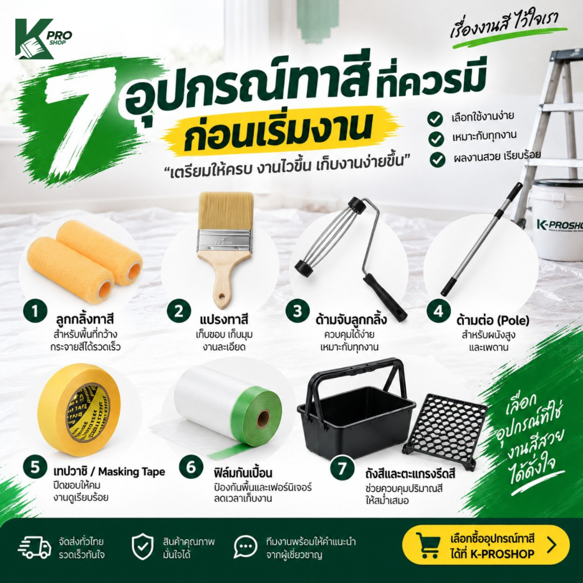 อุปกรณ์ทาสี อุปกรณ์ทาสี