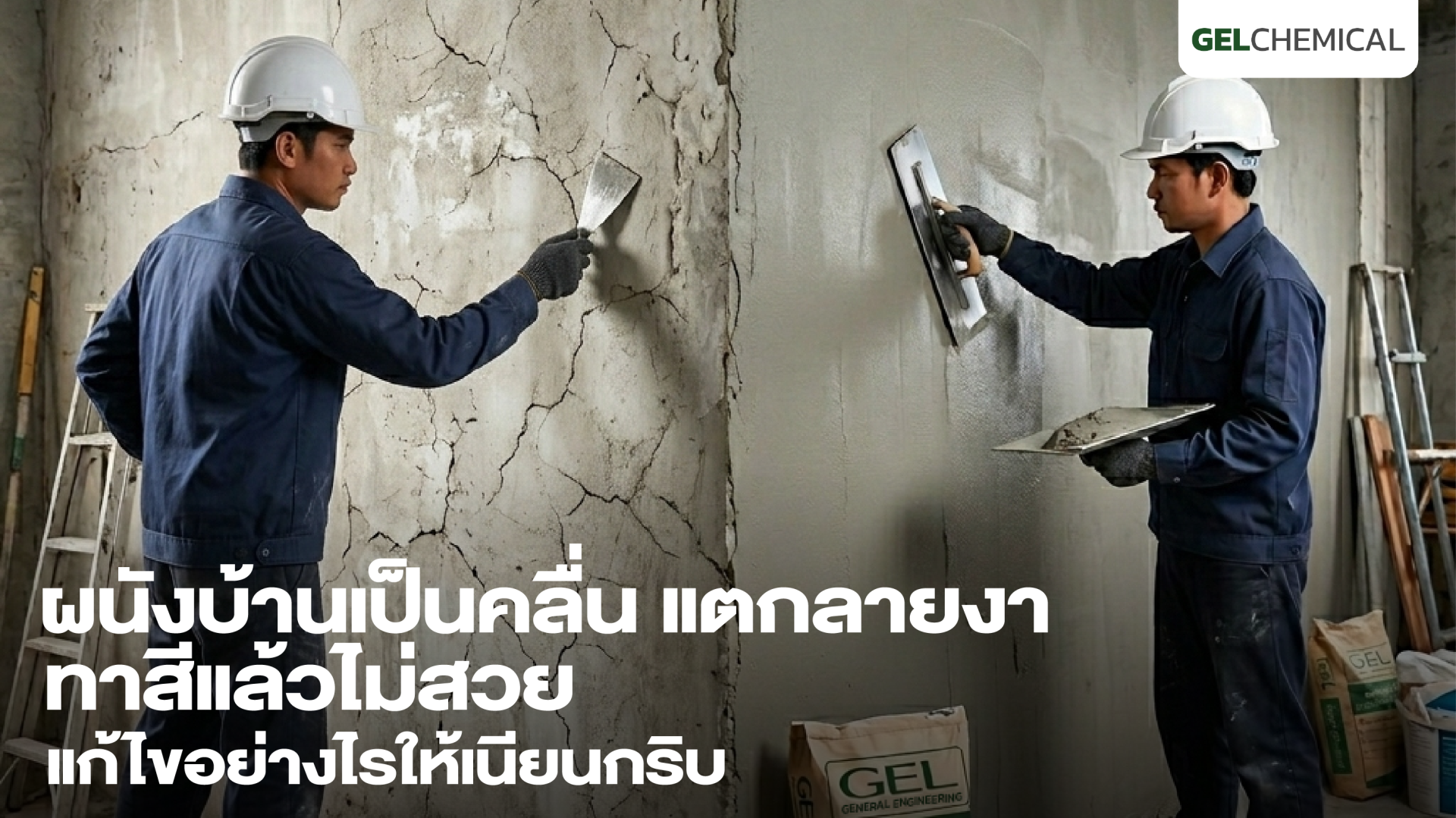 ผนังบ้านเป็นคลื่น แตกลายงา ทาสีแล้วไม่สวย แก้ไขอย่างไรให้เนียนกริบ ผนังบ้านเป็นคลื่น แตกลายงา ทาสีแล้วไม่สวย แก้ไขอย่างไรให้เนียนกริบ