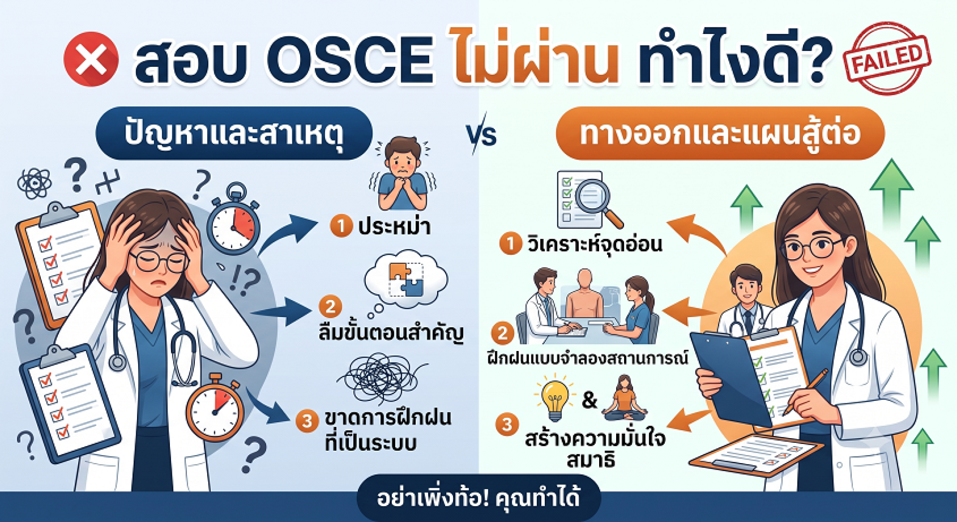 สอบosceไม่ผ่านทำไงดี สอบosceไม่ผ่านทำไงดี