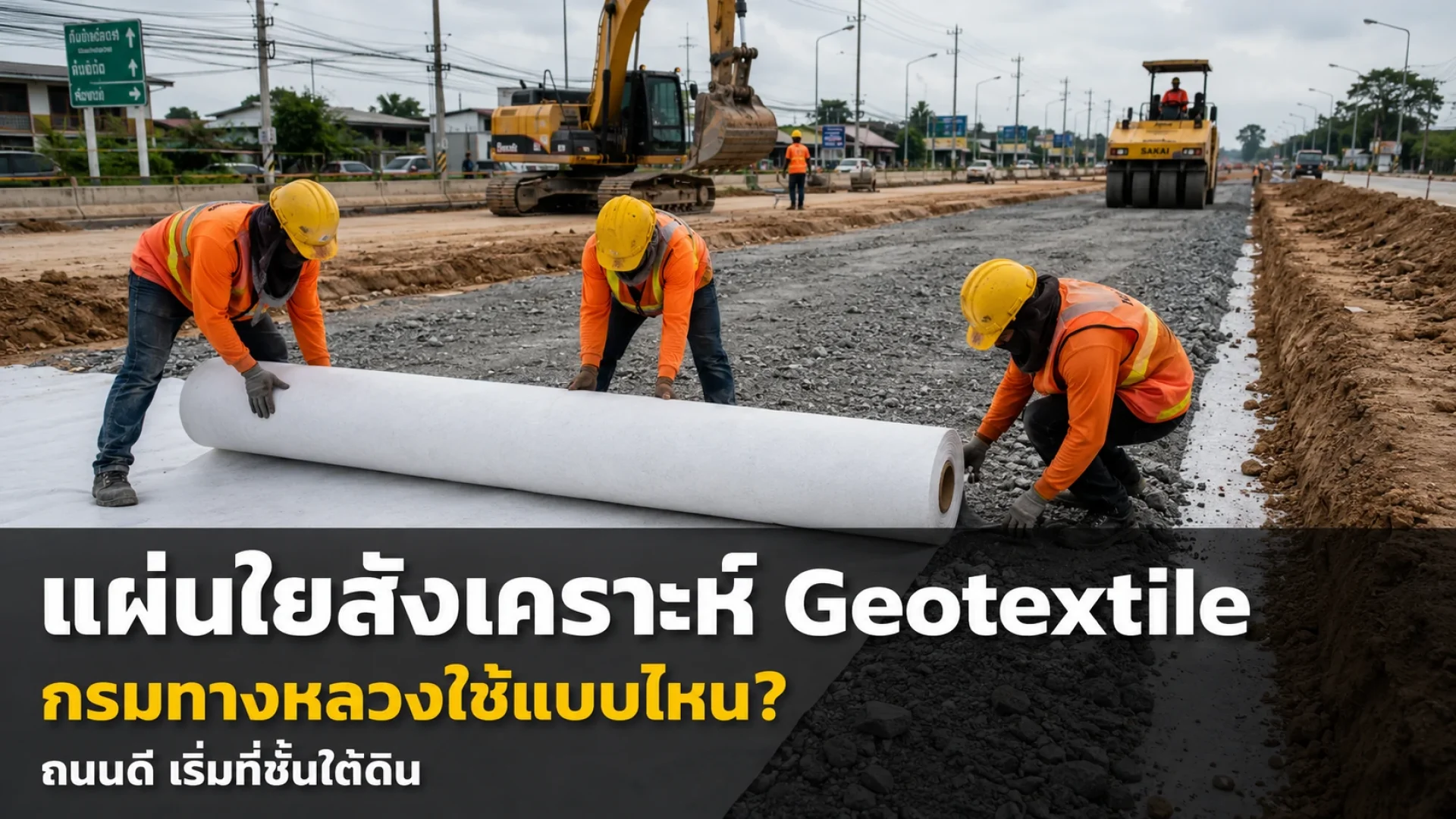แผ่นใยสังเคราะห์ Geotextile งานถนน กรมทางหลวงใช้แบบไหน แผ่นใยสังเคราะห์ Geotextile งานถนน กรมทางหลวงใช้แบบไหน