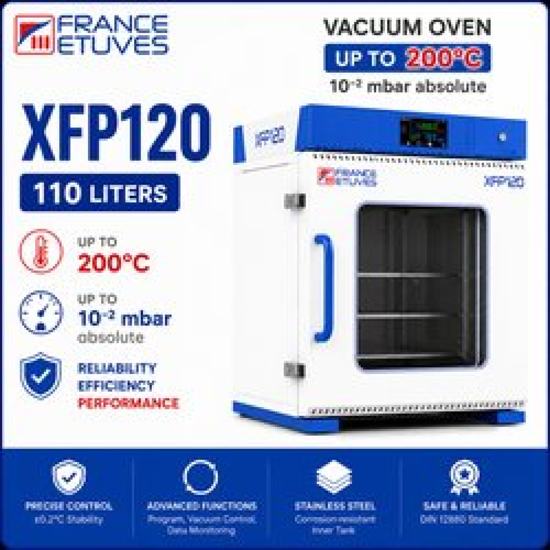 FRANCE ETUVES XFP120 Vacuum Oven 110 ลิตร