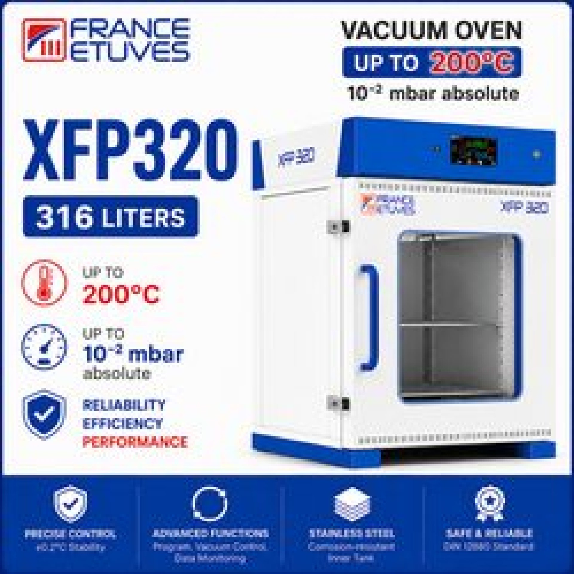 FRANCE ETUVES XFP320 Vacuum Oven 316 ลิตร