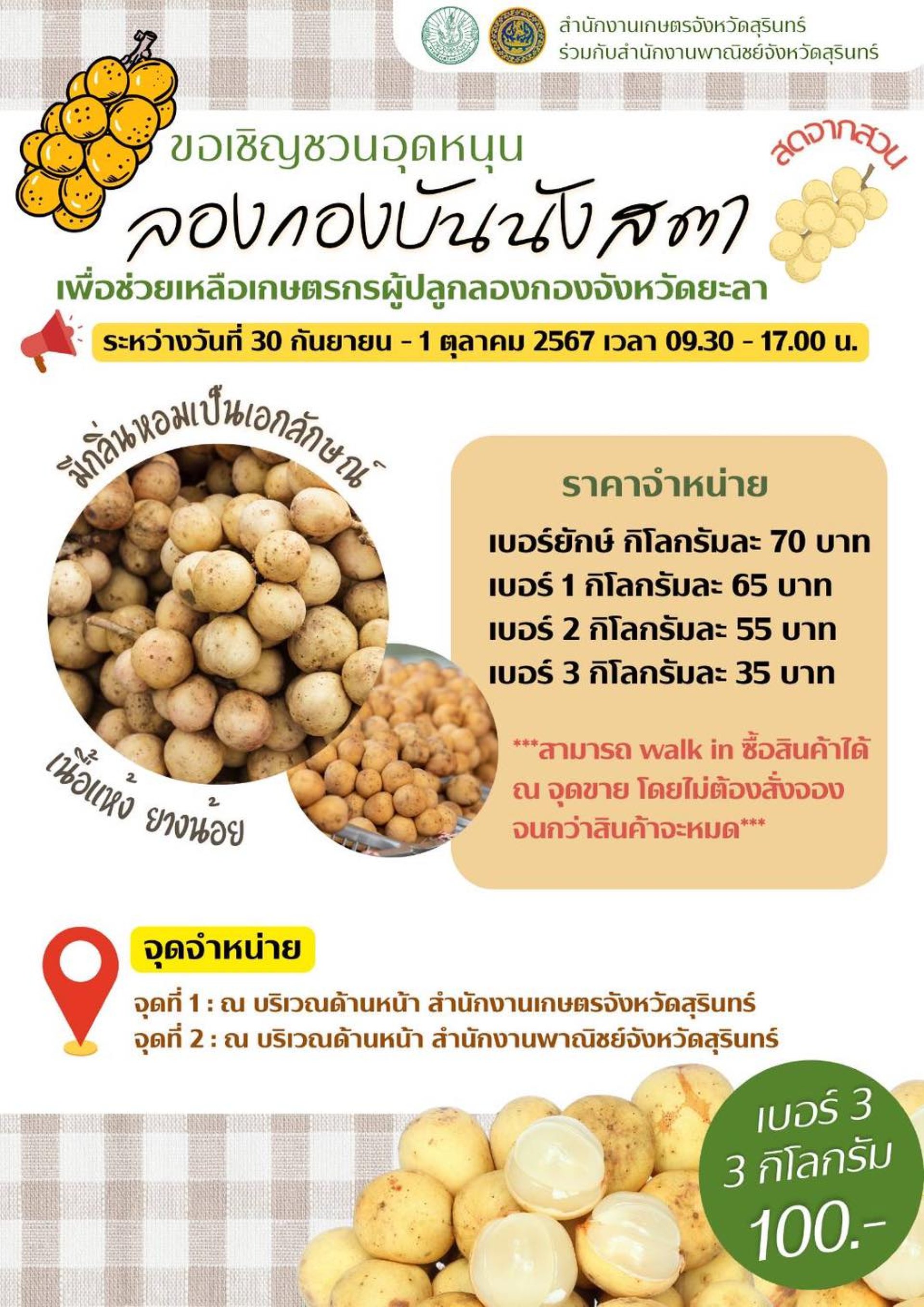 ลองกองบันนังสตา จากจังหวัดยะลา ลองกองบันนังสตา จากจังหวัดยะลา