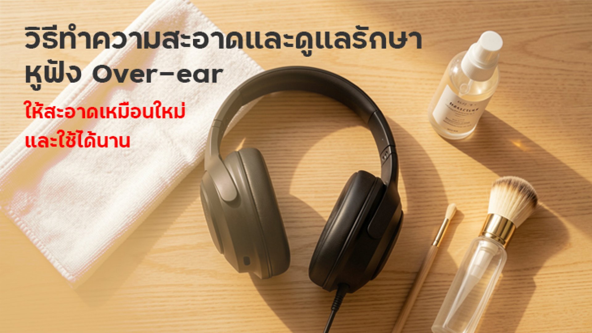 วิธีทำความสะอาดและดูแลรักษาหูฟัง_Over_ear_ให้สะอาดเหมือนใหม่และใช้ได้นาน วิธีทำความสะอาดและดูแลรักษาหูฟัง_Over_ear_ให้สะอาดเหมือนใหม่และใช้ได้นาน