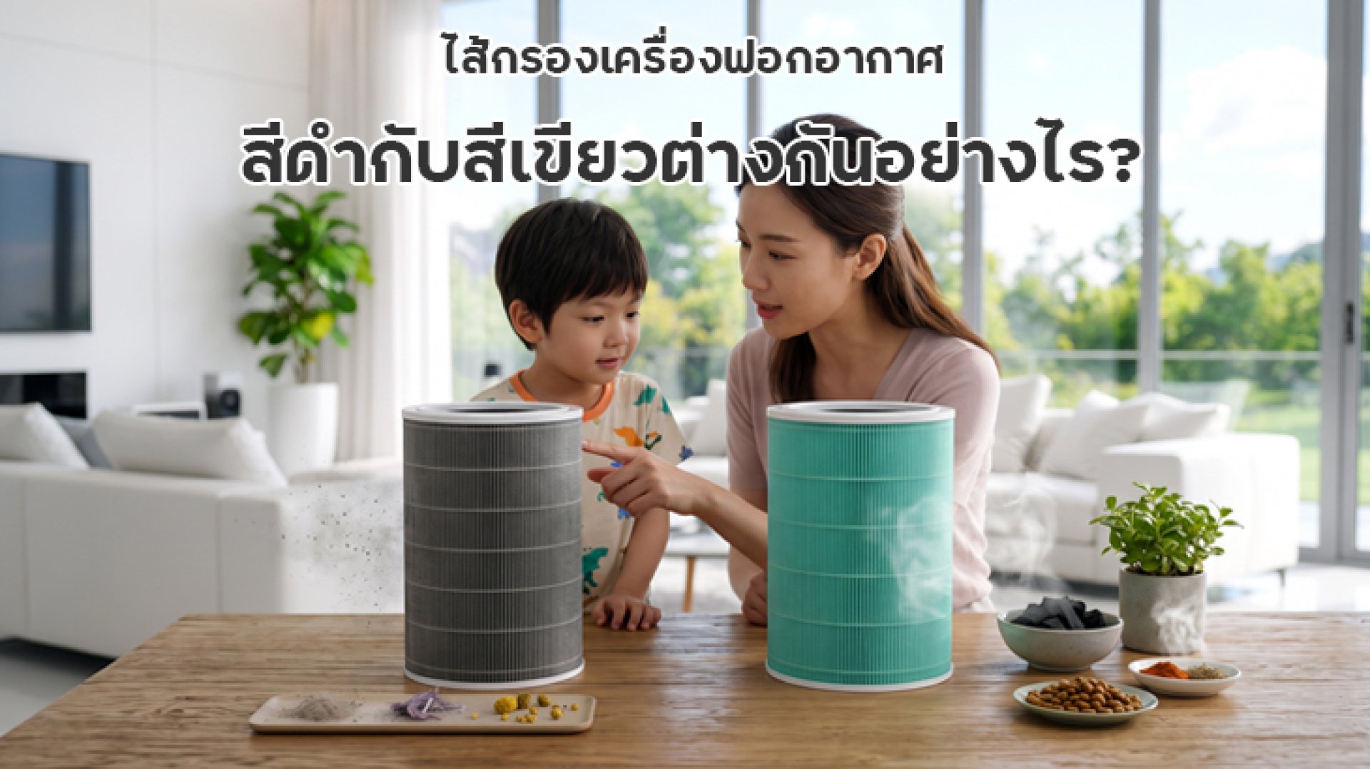 ไส้กรองเครื่องฟอกอากาศ_สีดำกับสีเขียวต่างกันอย่างไร ไส้กรองเครื่องฟอกอากาศ_สีดำกับสีเขียวต่างกันอย่างไร