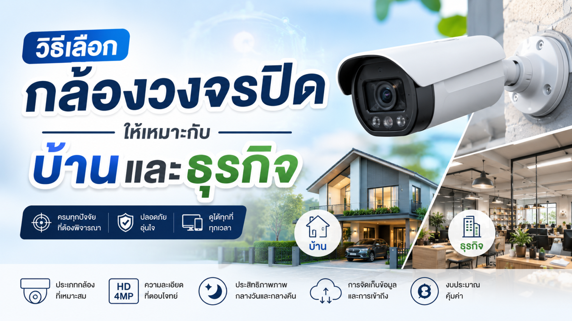 วิธีเลือกกล้องวงจรปิดให้เหมาะกับบ้านและธุรกิจ พร้อมภาพกล้องวงจรปิด บ้านพักอาศัย และอาคารสำนักงาน วิธีเลือกกล้องวงจรปิดให้เหมาะกับบ้านและธุรกิจ พร้อมภาพกล้องวงจรปิด บ้านพักอาศัย และอาคารสำนักงาน