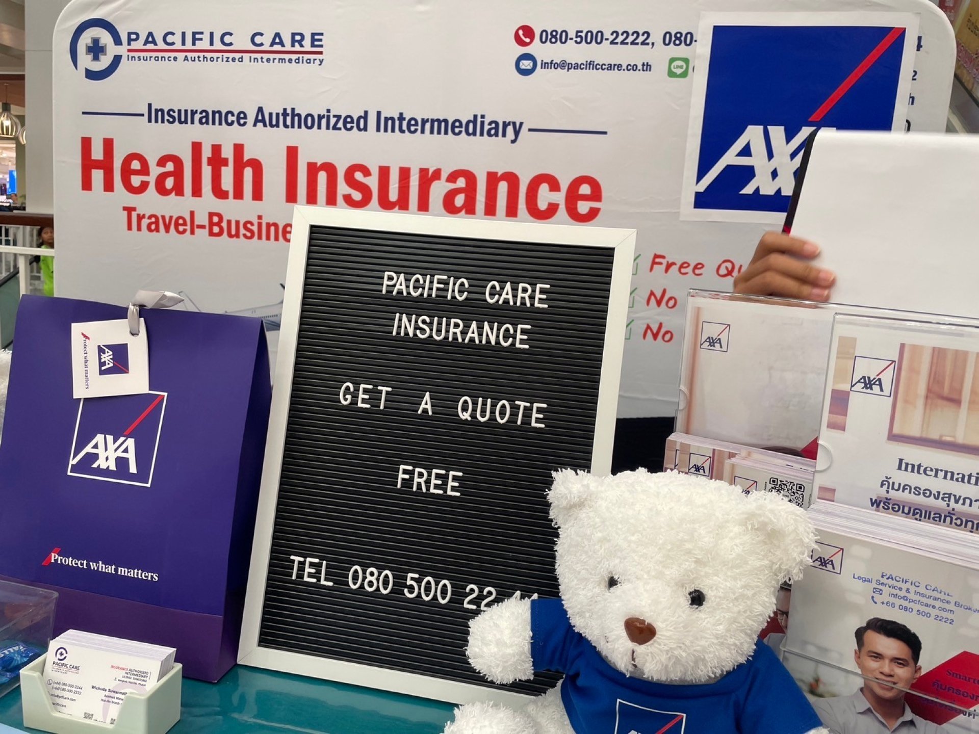 Our Health Insurance booth at the Market Village Hua-Hin