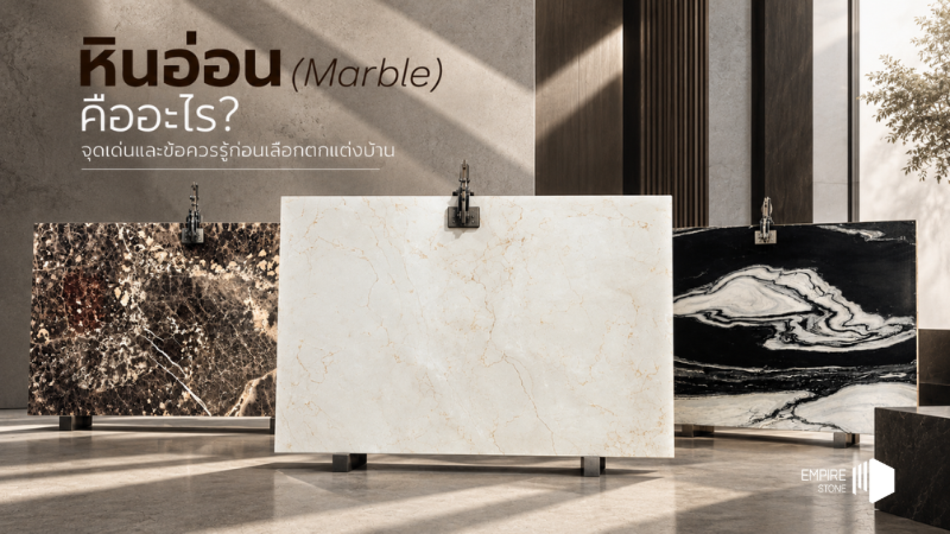 หินอ่อน (Marble) คืออะไร? จุดเด่นและข้อควรรู้ก่อนเลือกตกแต่งบ้าน หินอ่อน (Marble) คืออะไร? จุดเด่นและข้อควรรู้ก่อนเลือกตกแต่งบ้าน