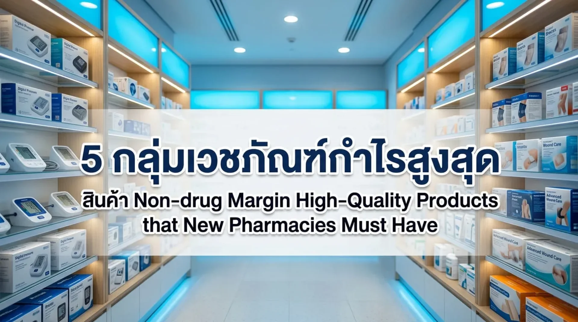 เปิดโผ 5 กลุ่มเวชภัณฑ์และอุปกรณ์การแพทย์ (Non-drug) กำไรต่อชิ้นสูง ที่ร้านยาเปิดใหม่ควรมีติดเชลฟ์ เปิดโผ 5 กลุ่มเวชภัณฑ์และอุปกรณ์การแพทย์ (Non-drug) กำไรต่อชิ้นสูง ที่ร้านยาเปิดใหม่ควรมีติดเชลฟ์
