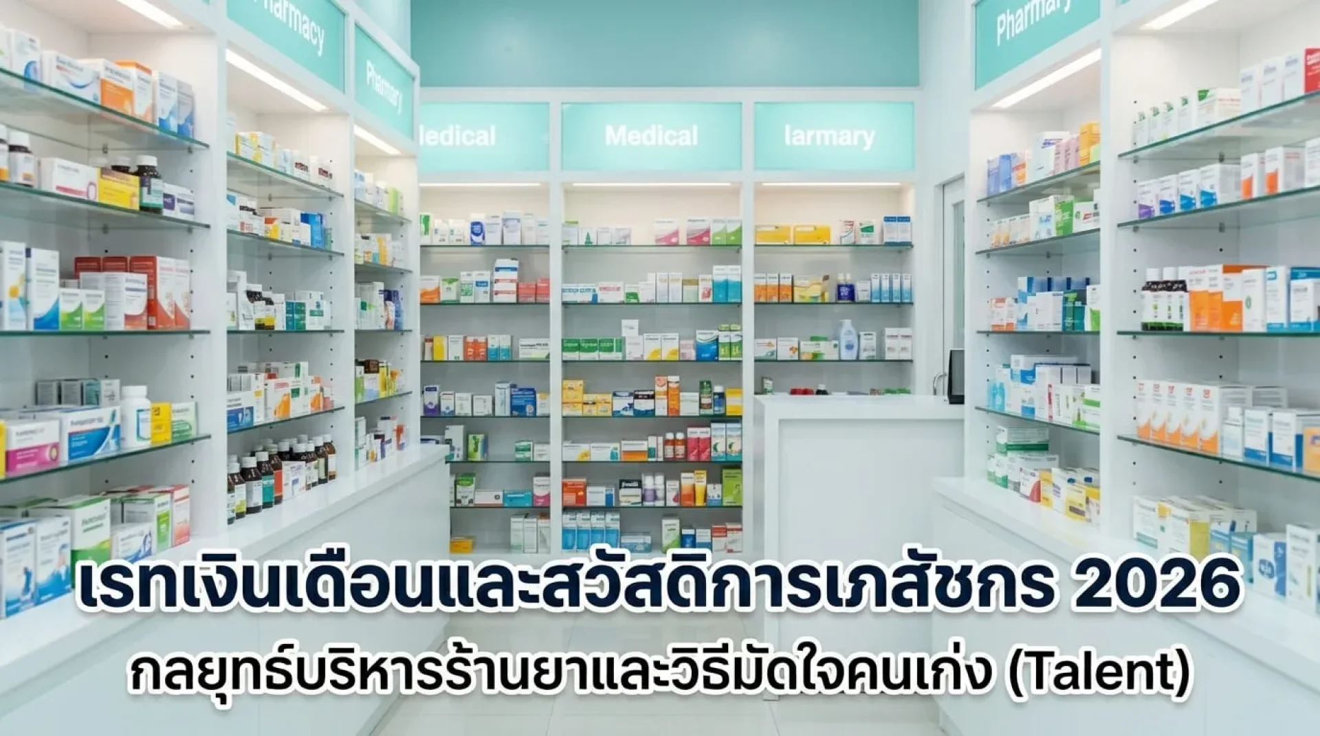 เรทเงินเดือนและสวัสดิการเภสัชกรประจำร้านขายยา อัพเดตปี 2026 (ทำอย่างไรให้ดึงดูดคนเก่ง) เรทเงินเดือนและสวัสดิการเภสัชกรประจำร้านขายยา อัพเดตปี 2026 (ทำอย่างไรให้ดึงดูดคนเก่ง)