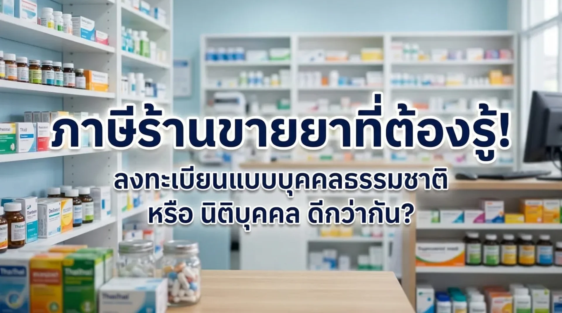 ภาษีร้านขายยาที่เจ้าของมือใหม่ต้องรู้: จดทะเบียนแบบ "บุคคลธรรมดา" หรือ "นิติบุคคล" ดีกว่ากัน ? ภาษีร้านขายยาที่เจ้าของมือใหม่ต้องรู้: จดทะเบียนแบบ "บุคคลธรรมดา" หรือ "นิติบุคคล" ดีกว่ากัน ?