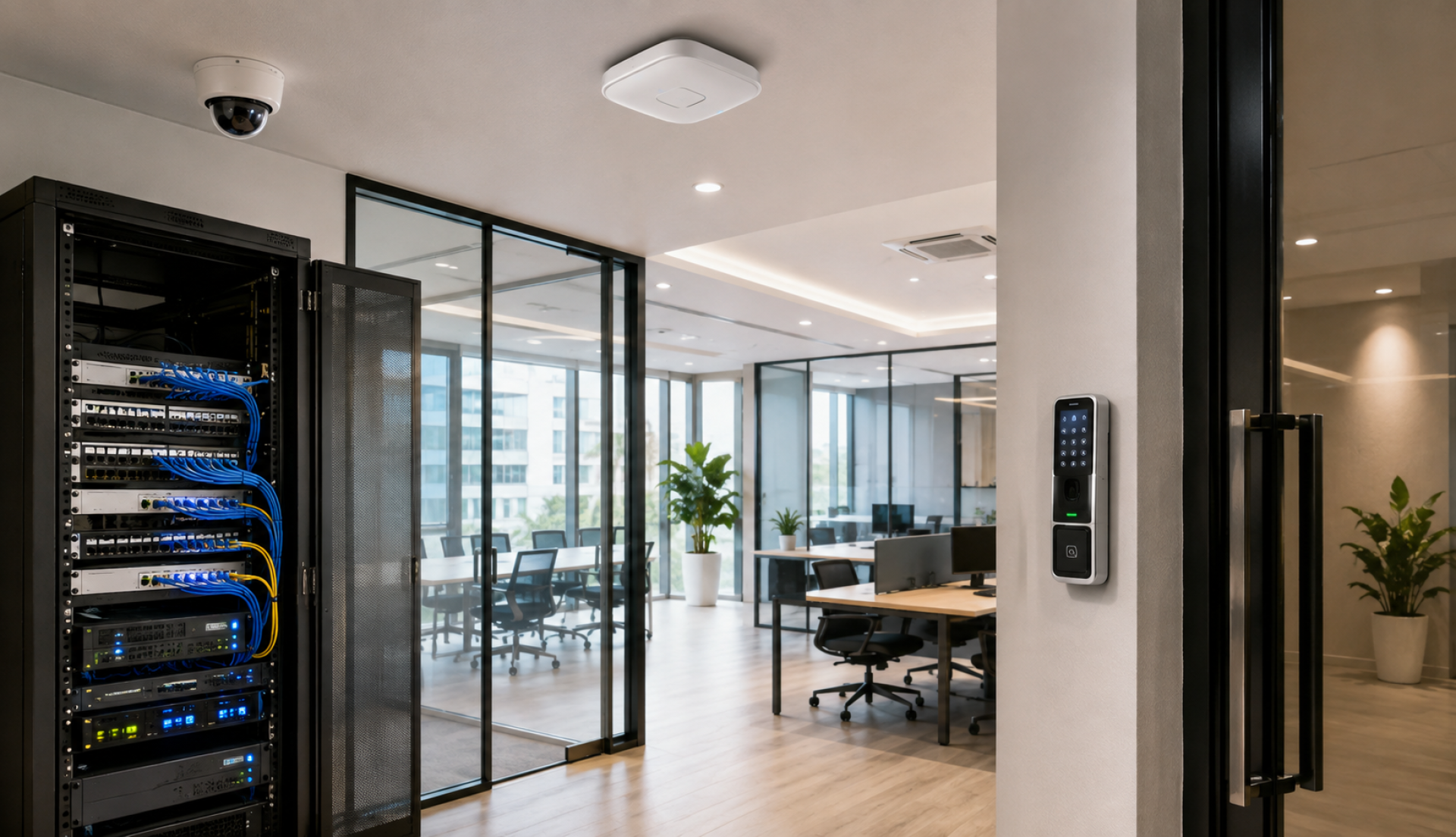วางระบบ Network WiFi CCTV และ Access Control สำหรับสำนักงานใหม่โดยบริษัทเดียว วางระบบ Network WiFi CCTV และ Access Control สำหรับสำนักงานใหม่โดยบริษัทเดียว