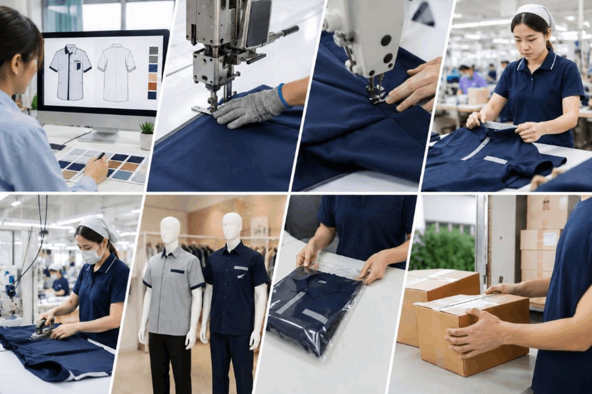 ขั้นตอนกระบวนการทำงานในโรงงานผลิตเสื้อผ้าและชุดยูนิฟอร์มพนักงาน ขั้นตอนกระบวนการทำงานในโรงงานผลิตเสื้อผ้าและชุดยูนิฟอร์มพนักงาน