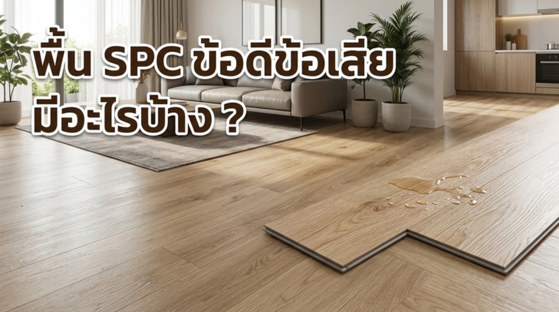 พื้น SPC ลายไม้แสดงความสวยงามและคุณสมบัติทนทานต่อน้ำในห้องนั่งเล่น พื้น SPC ลายไม้แสดงความสวยงามและคุณสมบัติทนทานต่อน้ำในห้องนั่งเล่น