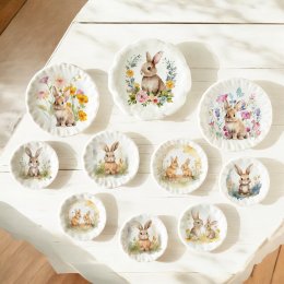 Easter Dollhouse Décor: Transform Your Miniature Home with Bunny-Themed Ceramic Plates