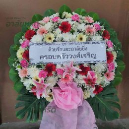 พวงหรีดวัดสุทธจินดาวรวิหาร อ.เมืองนครราชสีมา