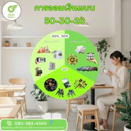 การออมเงินจากเงินเดือน ด้วยเทคนิค 50 : 30 : 20 ลดเสี่ยงหนี้ สร้างอนาคตมั่นคง